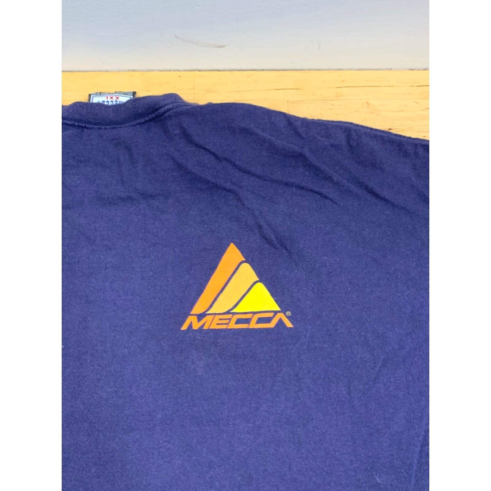 Vintage VINTAGE Mecca Shirt Mens 2XL Blue Crew Neck Short Sleeve Y2K Hip Hop Streetwear Size US XXL / EU 58 / 5 - 8 Thumbnail