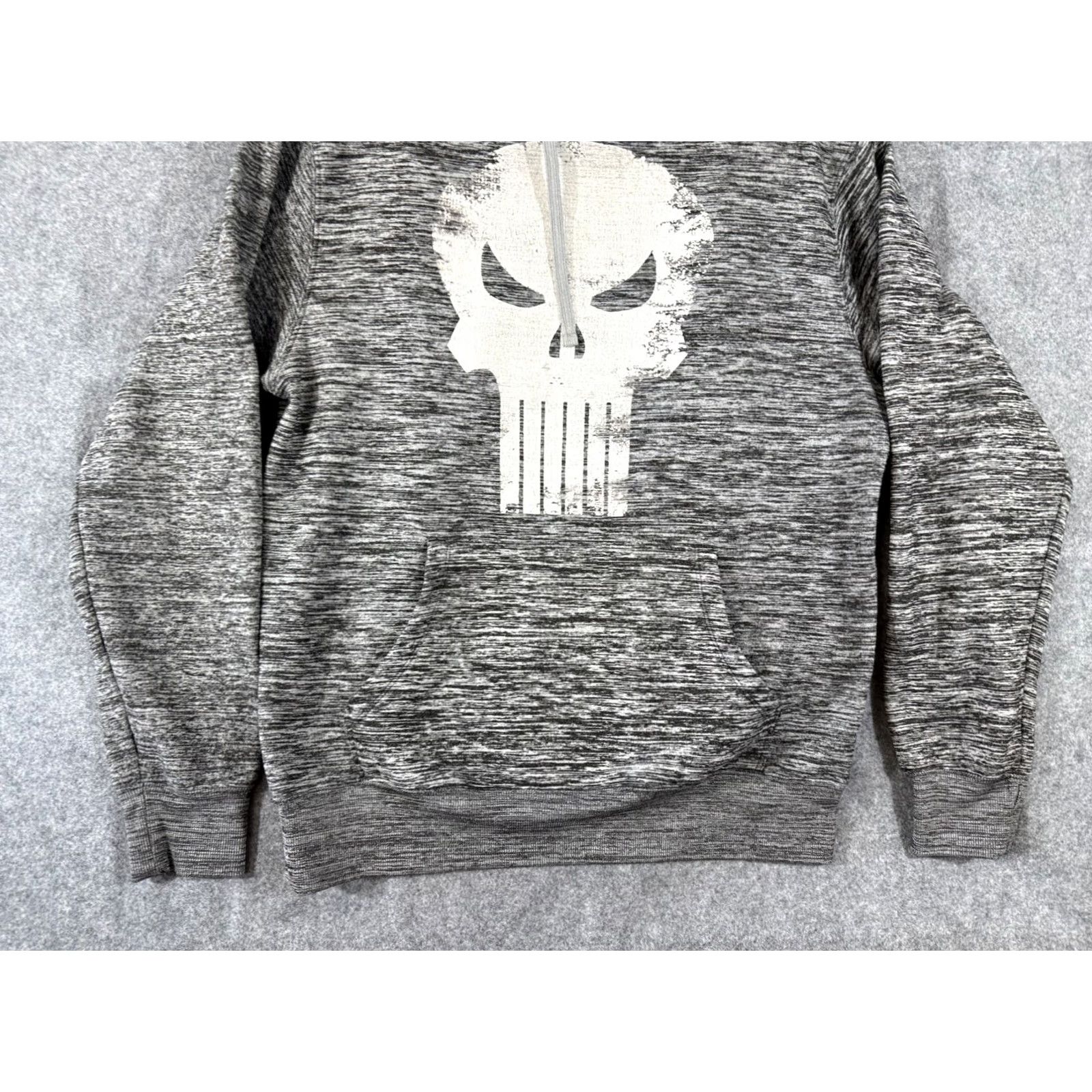 Vintage Marvel Hoodie Mens M 38/40 Heather Gray Fleece The Punisher Skull Graphic Pullover Drawstring Mens Hoodies Hoodie Size US M / EU 48-50 / 2 - 4 Thumbnail