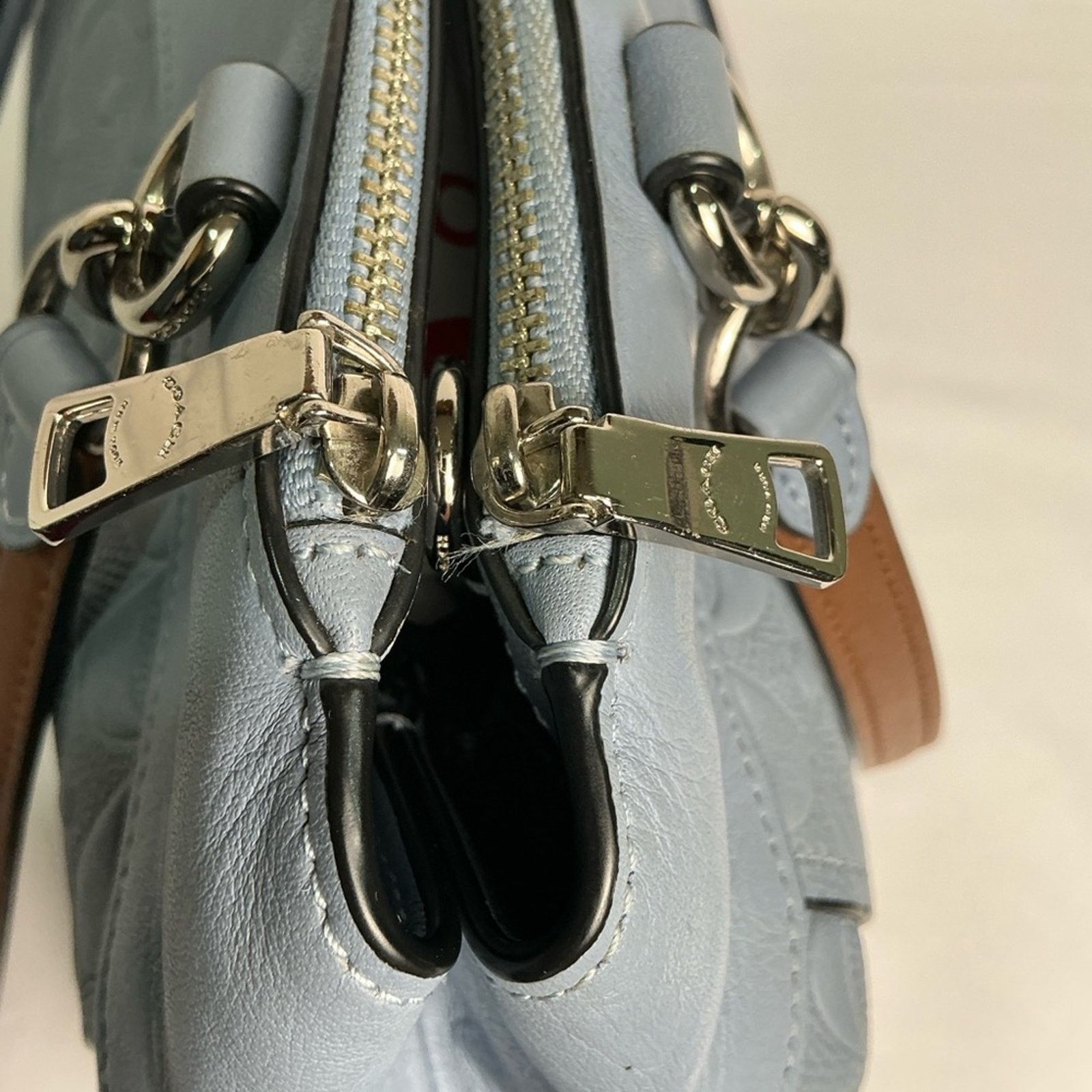 Coach Coach Lt Blue Signature Leather Mini Brooke Carryall Satchel Size ONE SIZE - 10 Thumbnail