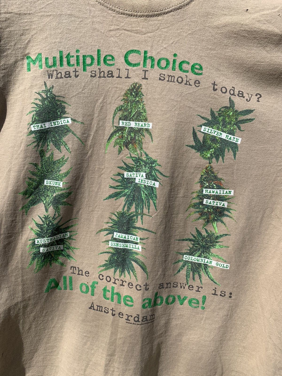 Vintage Vintage Marijuana Weed Humor tee streetwear T shirt Size US M / EU 48-50 / 2 - 3 Thumbnail