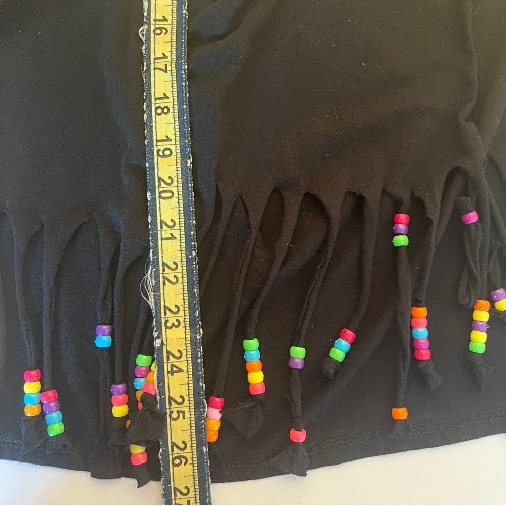 Gildan Women’s Rainbow Raw Hem Boat Neckline Beaded Black Medium Size M / US 6-8 / IT 42-44 - 5 Thumbnail