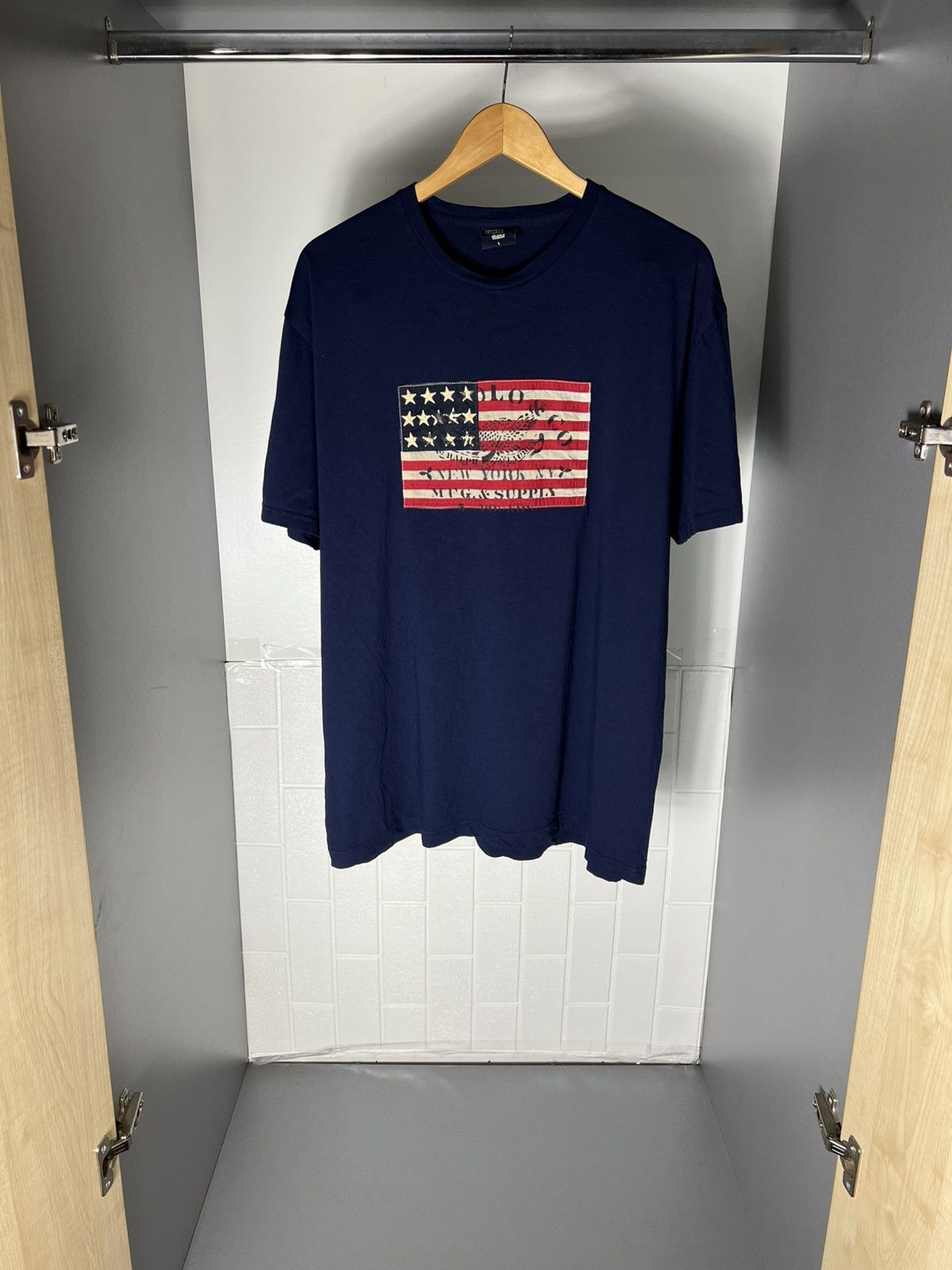 Polo Ralph Lauren VINTAGE POLO RALPH LAUREN USA FLAG CASUAL T-SHIRT Y2K 90s Size US L / EU 52-54 / 3 - 5 Thumbnail