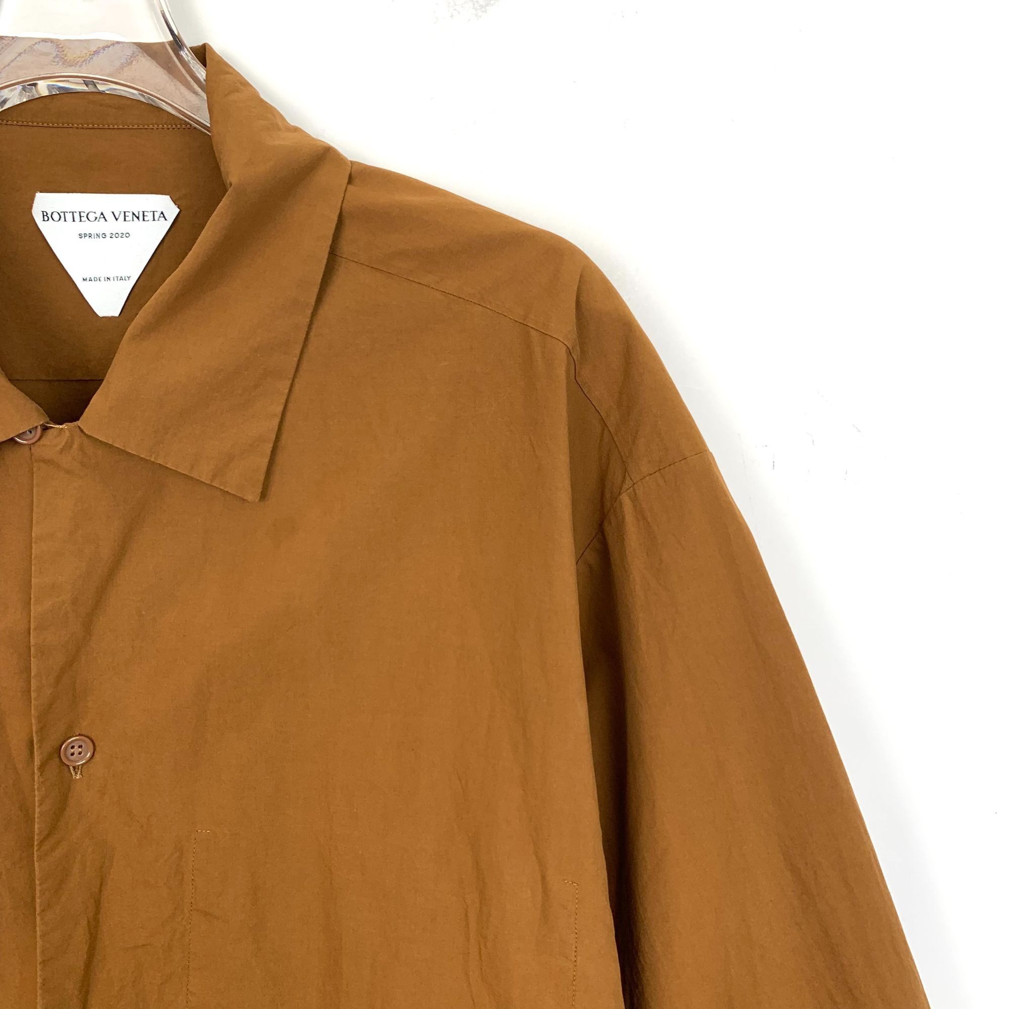 Bottega Veneta CM0040 Bottega Veneta Mens Oversized Brown Shirt Size US M / EU 48-50 / 2 - 3 Thumbnail
