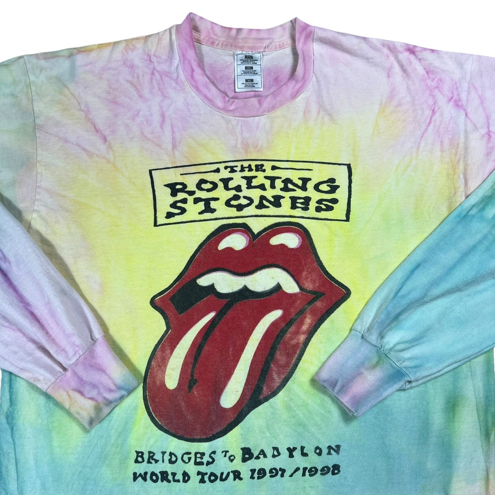 Band Tees × Fruit Of The Loom × Vintage 1998 The Rolling Stones Bridges to Babylon tour long sleeve Size US XL / EU 56 / 4 - 2 Thumbnail