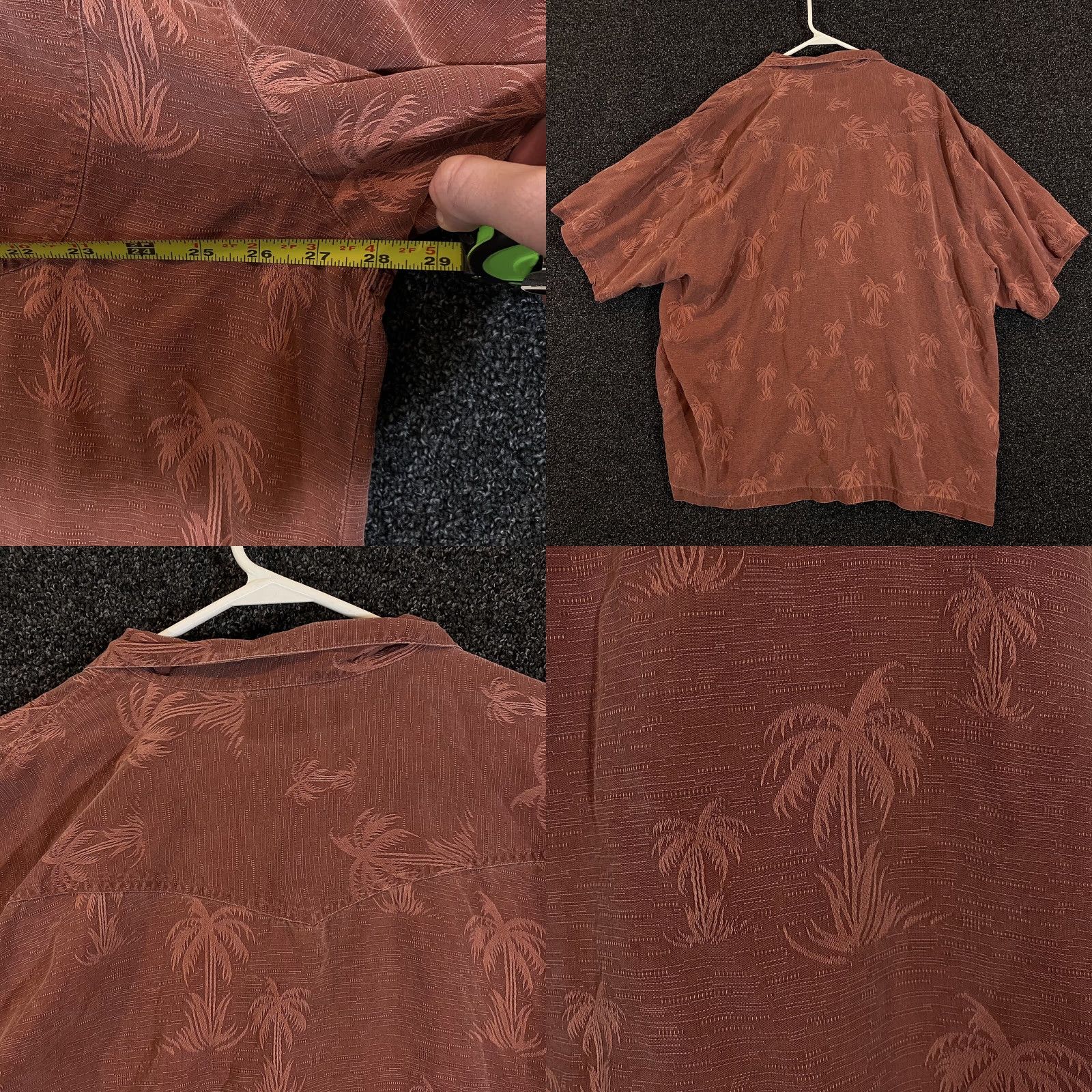 Tommy Bahama Tommy Bahama Shirt Mens 2XL Dark Red Floral Silk Relax S/S Button Up Size US XXL / EU 58 / 5 - 8 Thumbnail