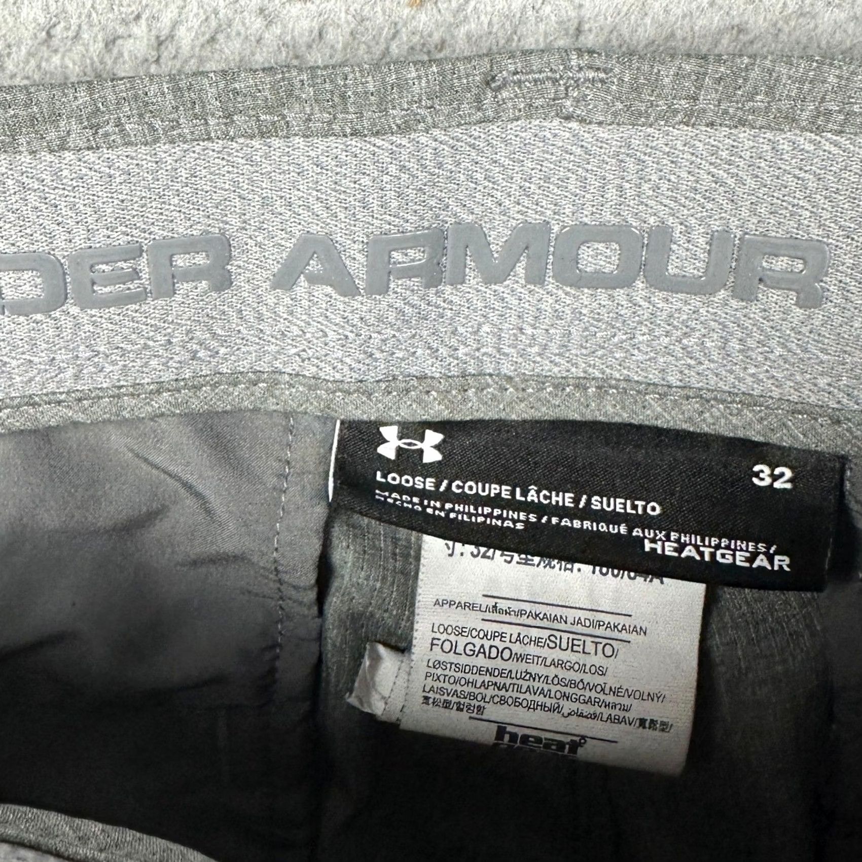 Under Armour Under Armour Mens Grey Golf Chino Shorts Loose Fit Heathered HeatGear 32 Size US 32 / EU 48 - 3 Thumbnail