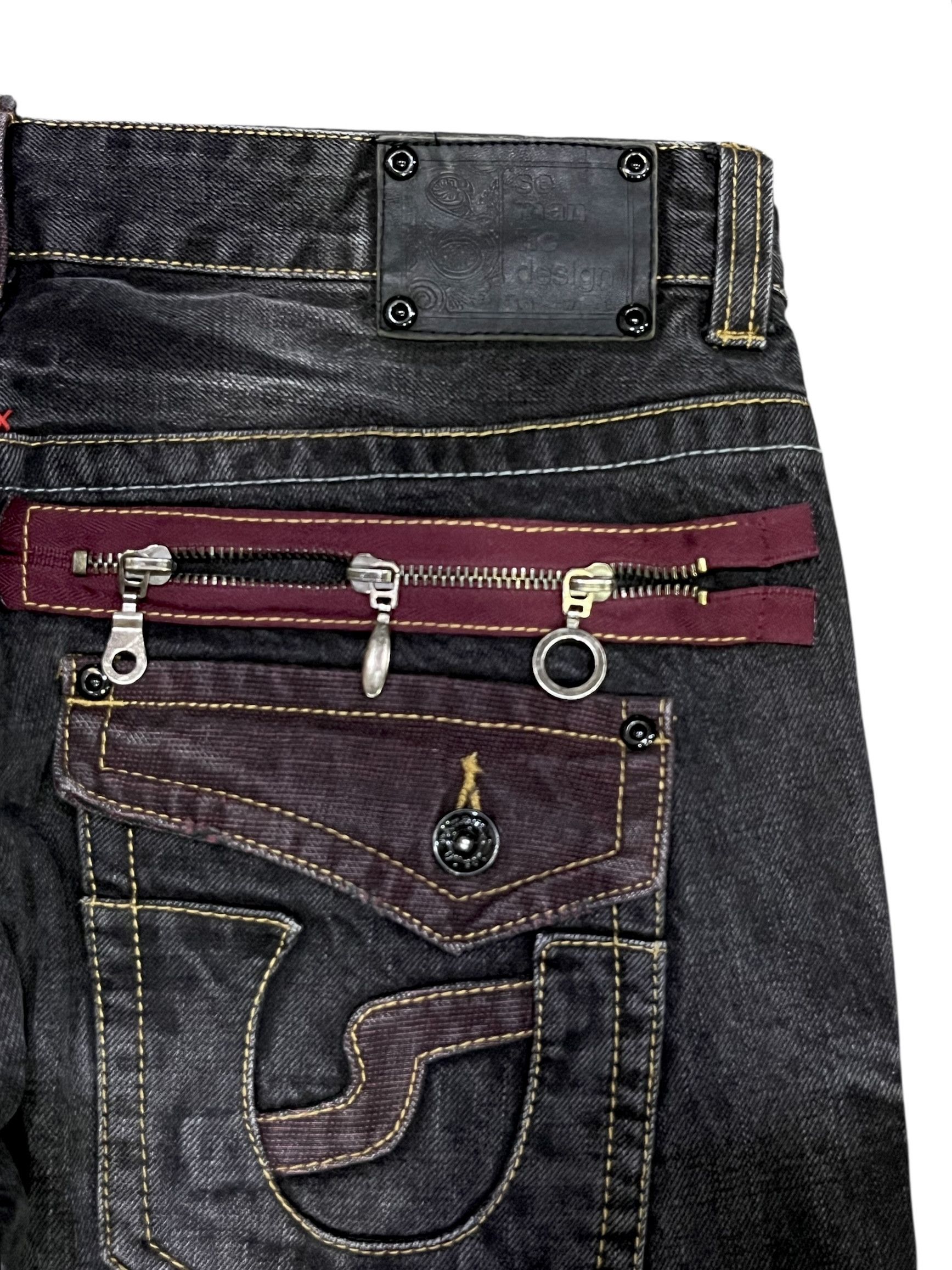 semanticdesign Semantic Design Japan Multi-Head Zipper Clawmark Flare Denim Size US 30 / EU 46 - 2 Thumbnail