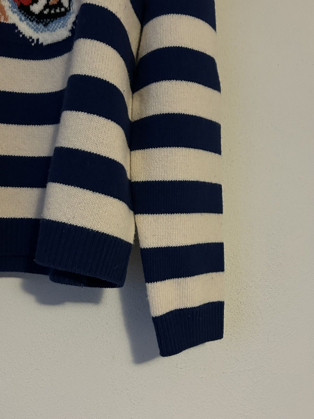 Gucci Gucci Striped Wool Sweater with Tiger Embroidery Size US M / EU 48-50 / 2 - 8 Thumbnail
