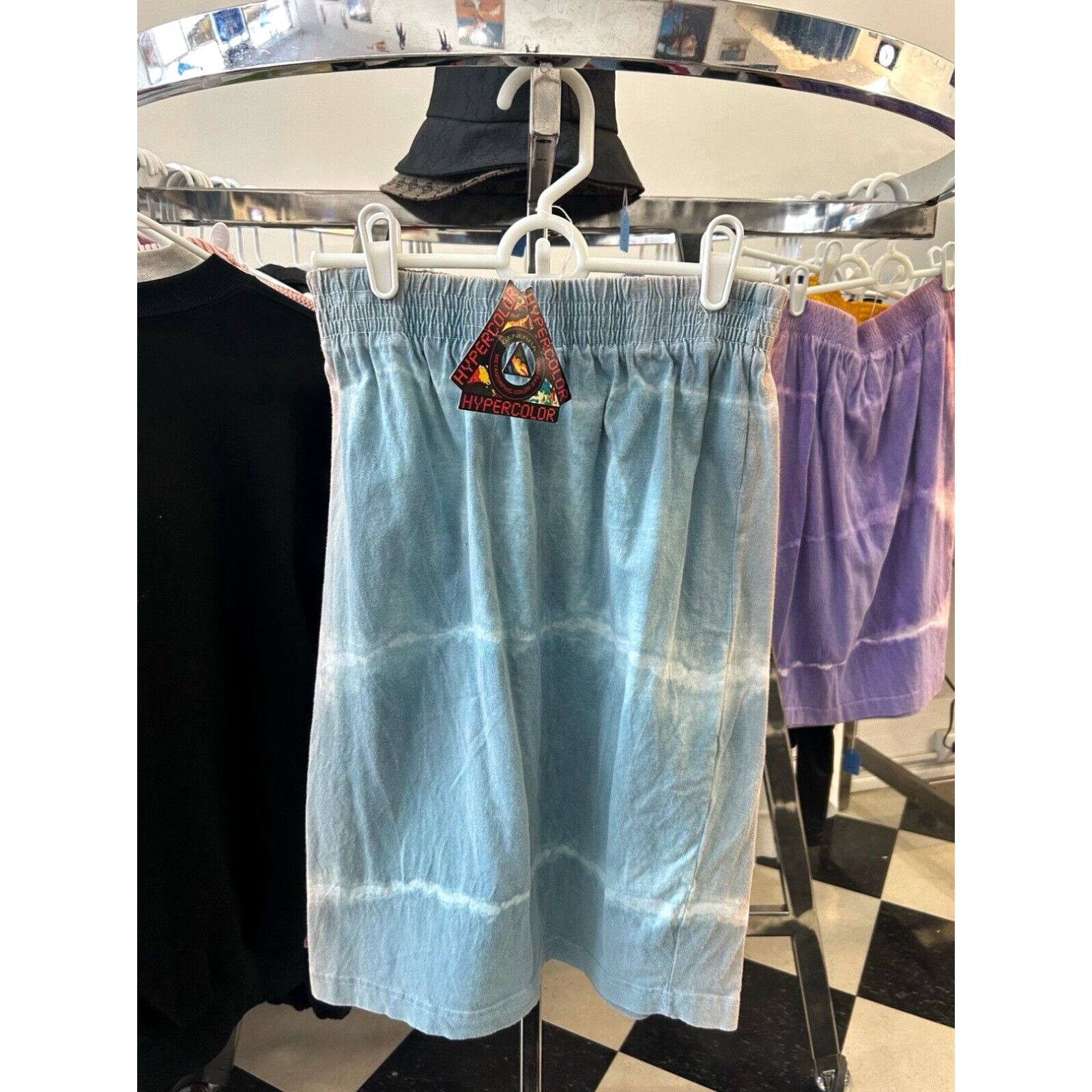 image of Vintage Hypercolor Heat Reactive Cotton Skirt Womens Size Medium Deadstock NWT 90's in White