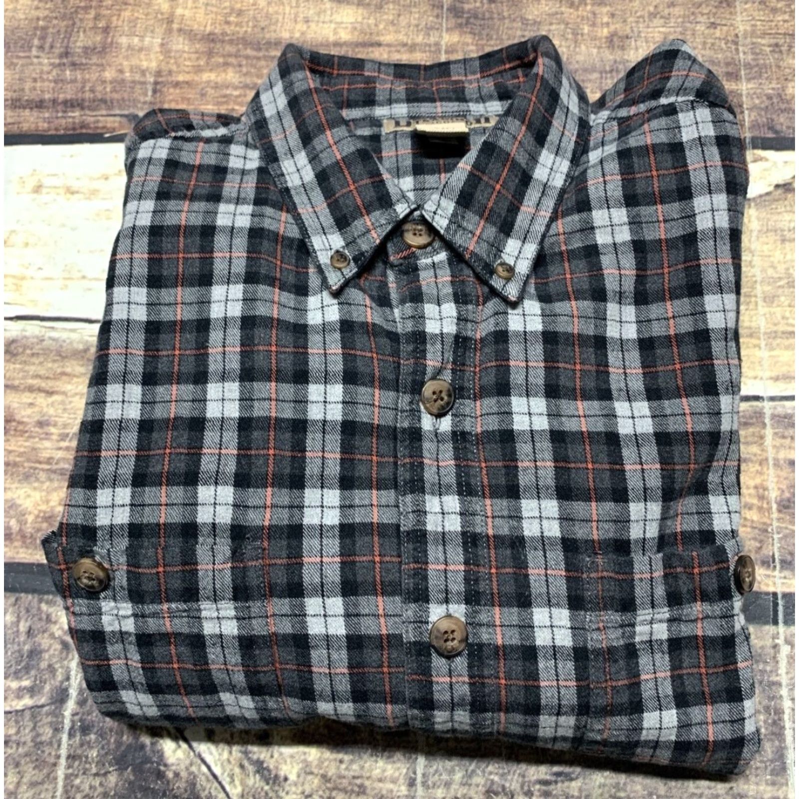 CO Duluth Flannel Shirt Mens L Button Up Black Gray Plaid Long Sleeve Regular Fit Casual Vintage: No Size US L / EU 52-54 / 3 - 4 Thumbnail
