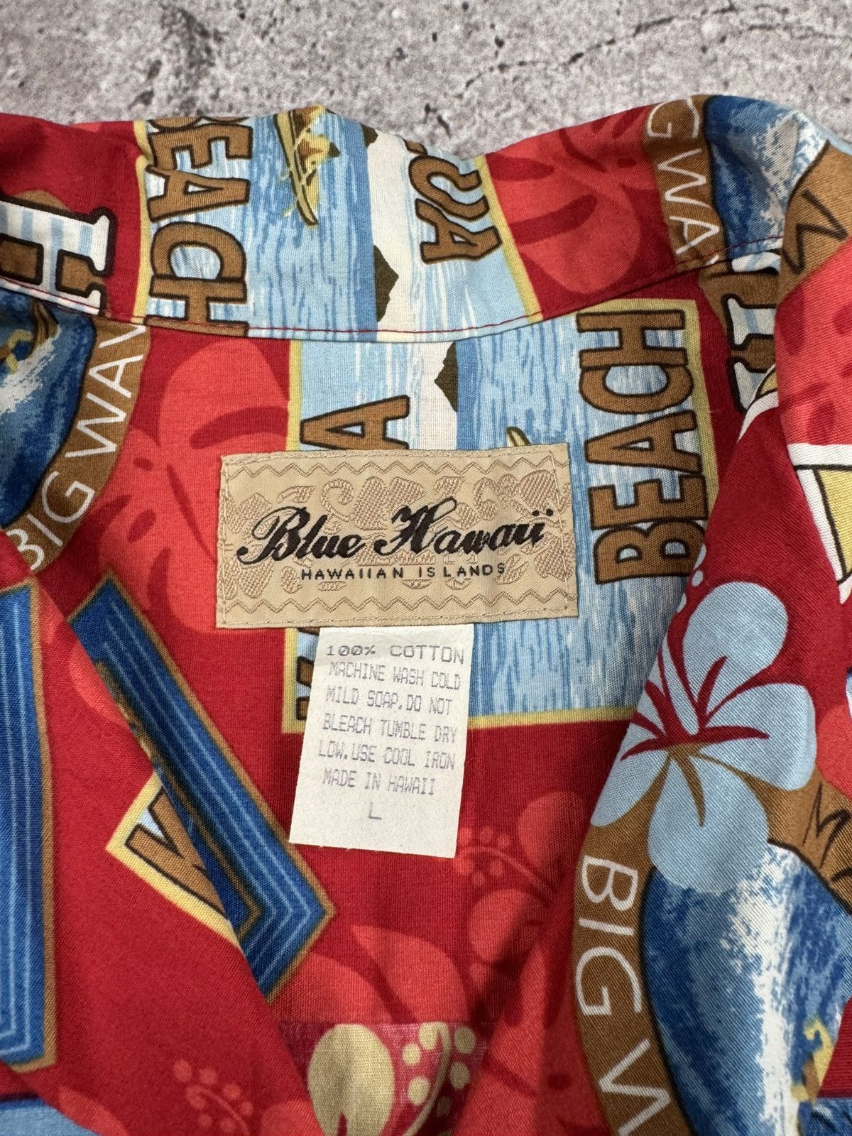 Vintage Vintage Blue Hawaii Aloha Shirt Hawaiian Islands Woody Wagon Size US L / EU 52-54 / 3 - 4 Thumbnail