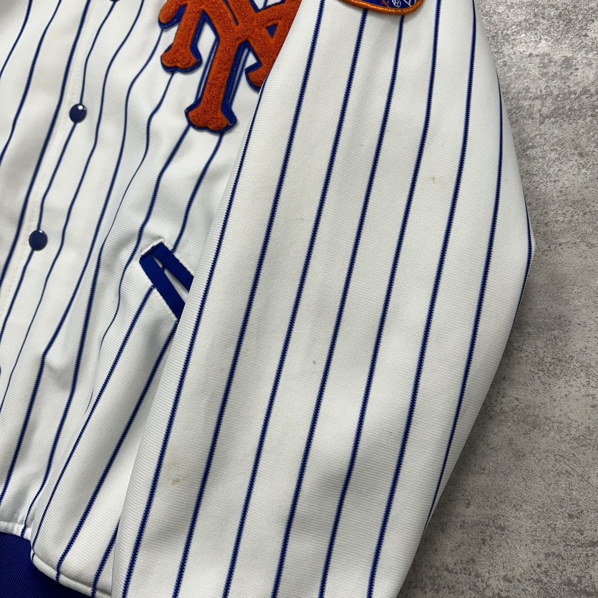 MLB × Vintage VTG 80s 90s MLB NEW YORK METS FELCO PINSTRIPE BOMBER JACKET Size US L / EU 52-54 / 3 - 9 Thumbnail