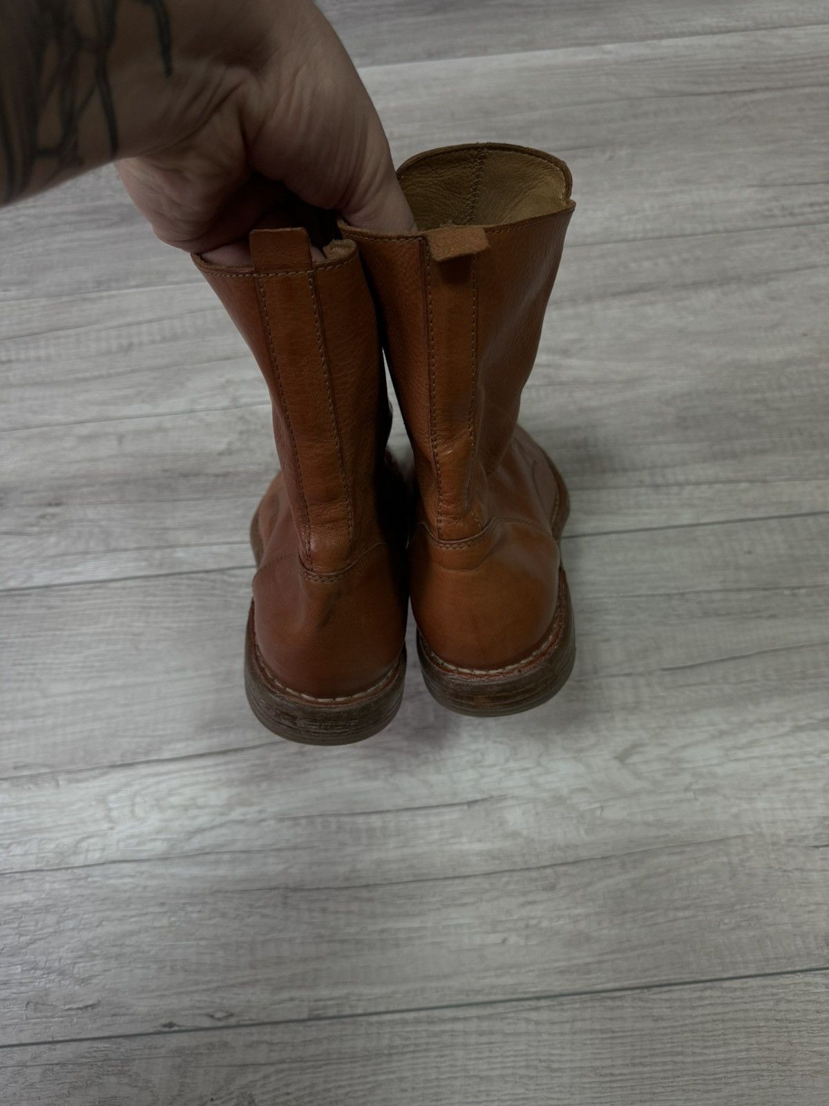 MoMA Moma Tronchetto Ankle Leather Brown Boots Size 40 Size US 8 / EU 41 - 6 Thumbnail
