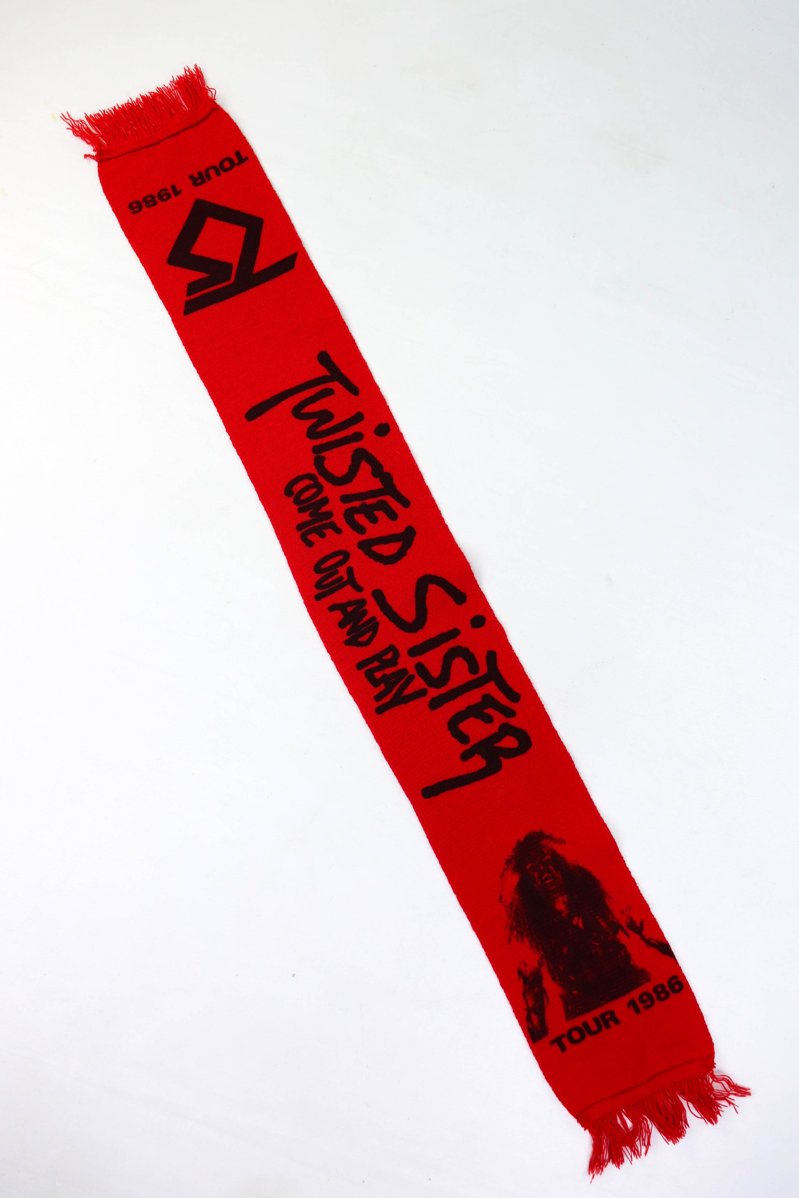Band Tees 80s Vintage Twisted Sister Heavy Metal Band 1986 Tour Scarf Size ONE SIZE - 2 Thumbnail