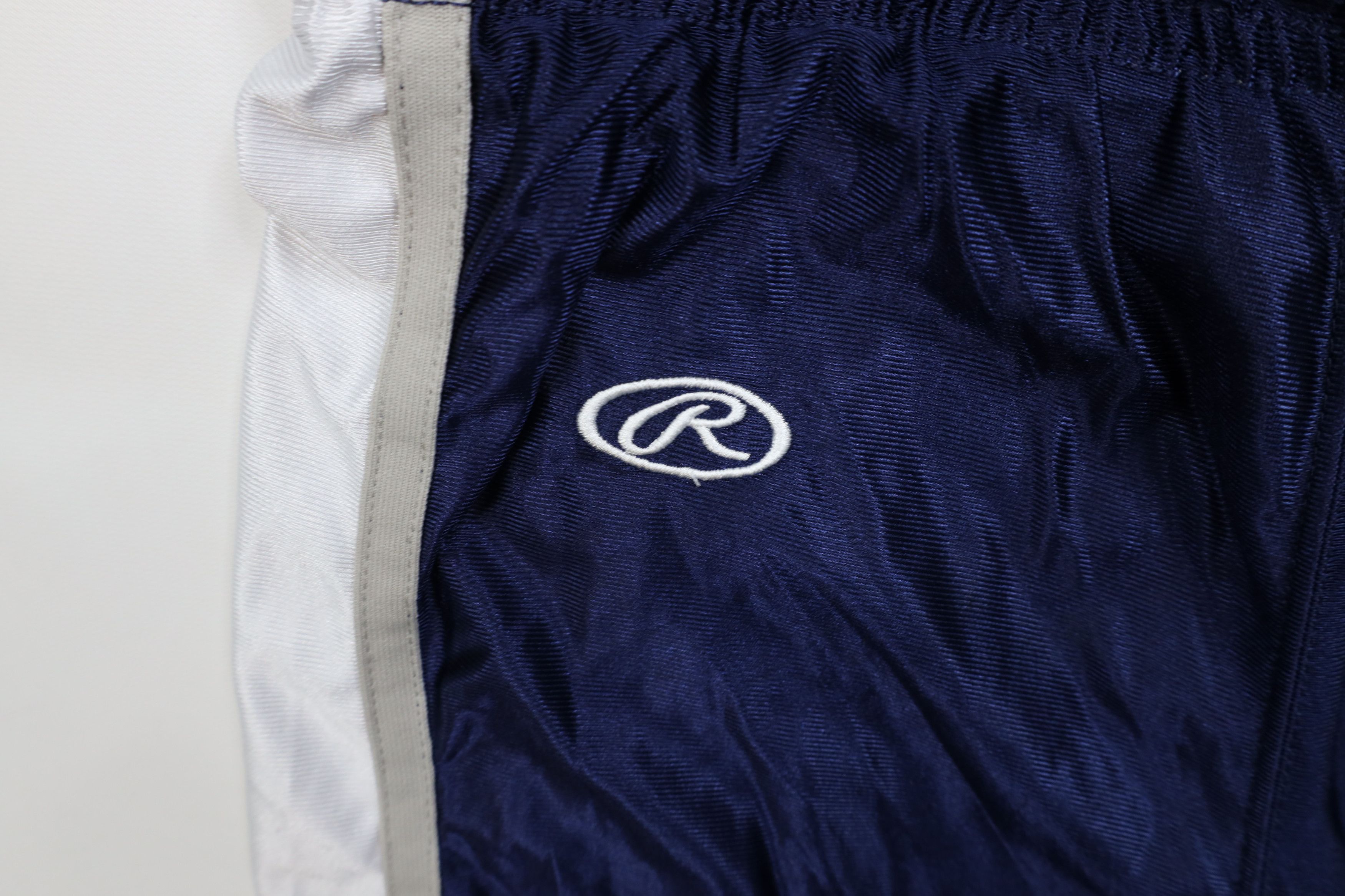 Vintage Vintage 90s Rawlings Silky Nylon Baseball Shorts Navy Blue Size US 32 / EU 48 - 5 Thumbnail