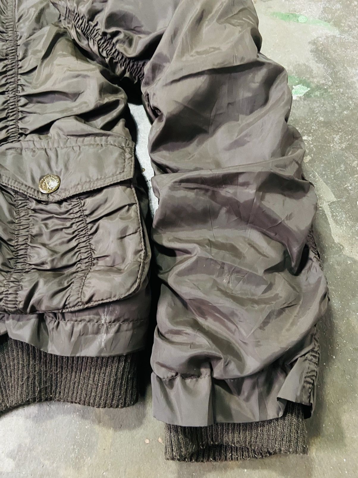 Seditionaries Faded Sky Bomber Mini Fur Hoodie Nylon Jacket Size M / US 6-8 / IT 42-44 - 7 Thumbnail