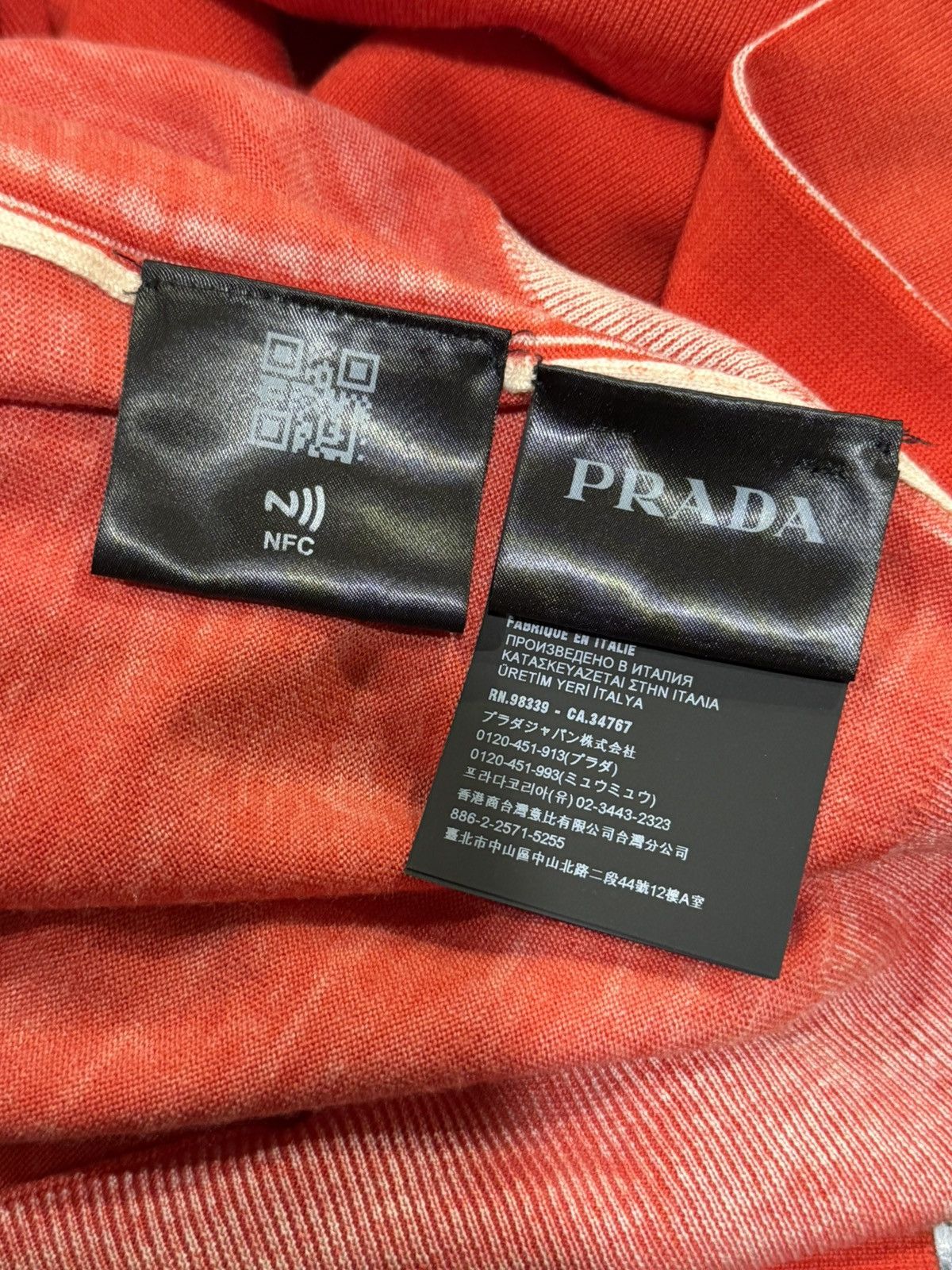 Prada Prada Optical 21 Years Cashmere Wool Red Sweater Polo Shirt Size US XL / EU 56 / 4 - 17 Thumbnail