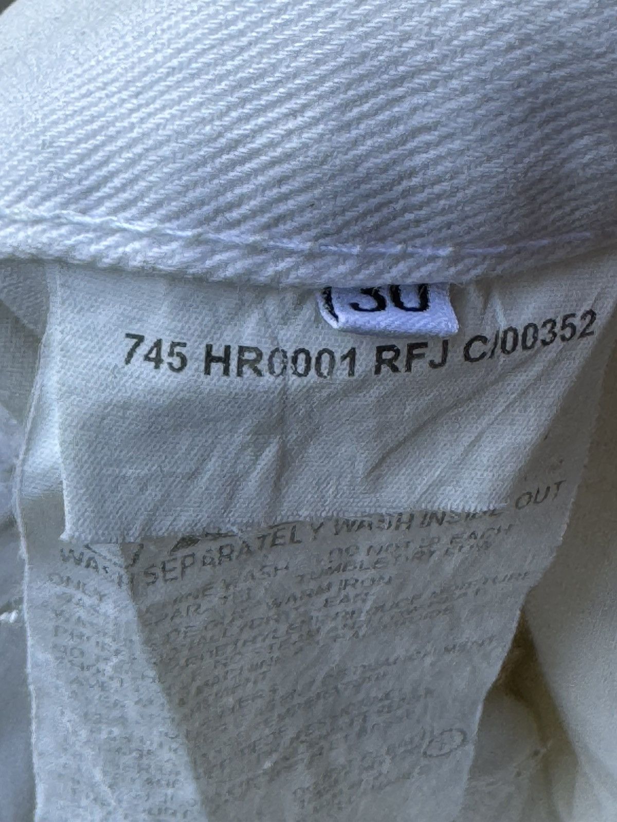 Helmut Lang Helmut Lang SS03 Painter Dirty White Classic 5 Pocket Denim Size US 30 / EU 46 - 17 Thumbnail