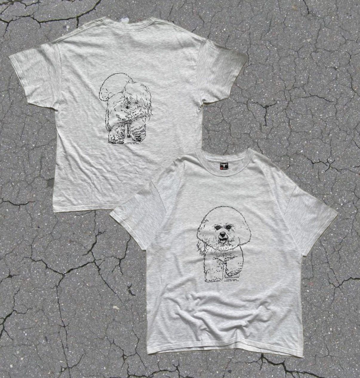Hanes 🐾 Vintage 1991 Dog logo tee Hanes Puppy Wolf Bob Harrison Size US XL / EU 56 / 4 - 1 Thumbnail