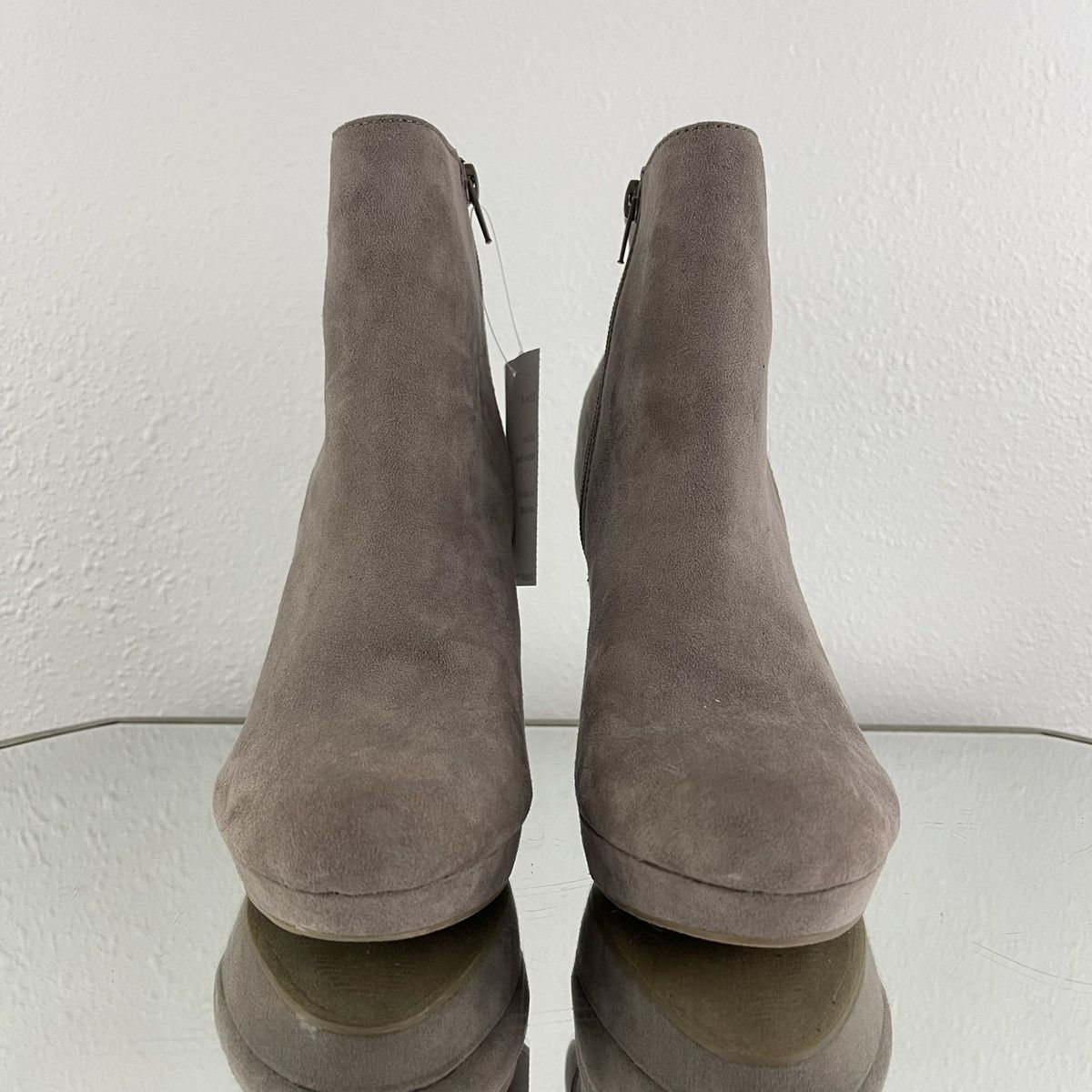 Other REPORT Taupe Tan Faux Suede Lyle High Block Heel Ankle Boots Size US 8 / IT 38 - 7 Thumbnail