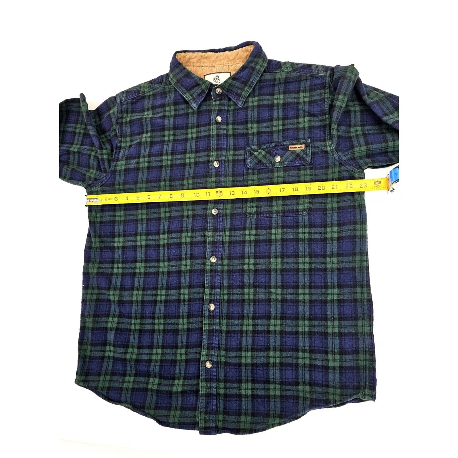 Vintage Legendary Whitetails Shirt Button Plaid Flannel Corduroy Flip Cuff Tartan Men L Size US L / EU 52-54 / 3 - 4 Thumbnail