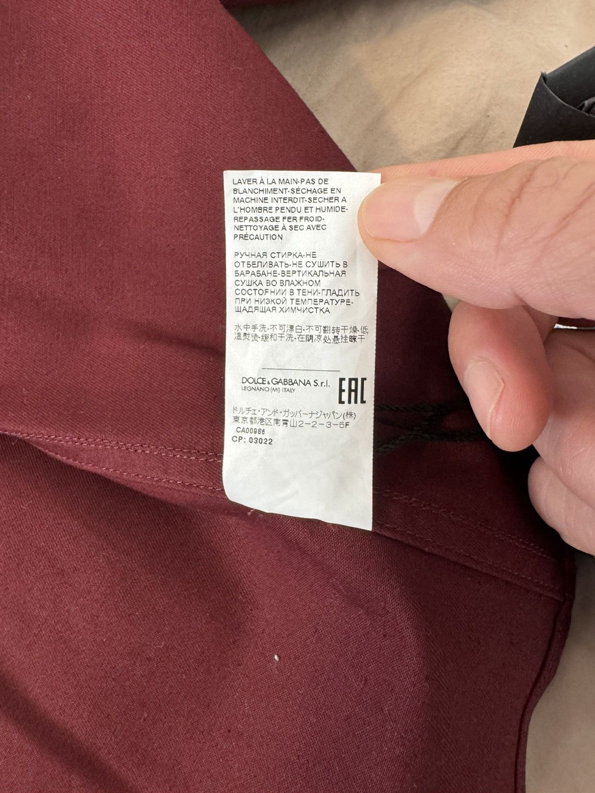 Dolce & Gabbana Dolce & Gabbana cotton overshirt with tag in Bordeaux Size US L / EU 52-54 / 3 - 10 Thumbnail