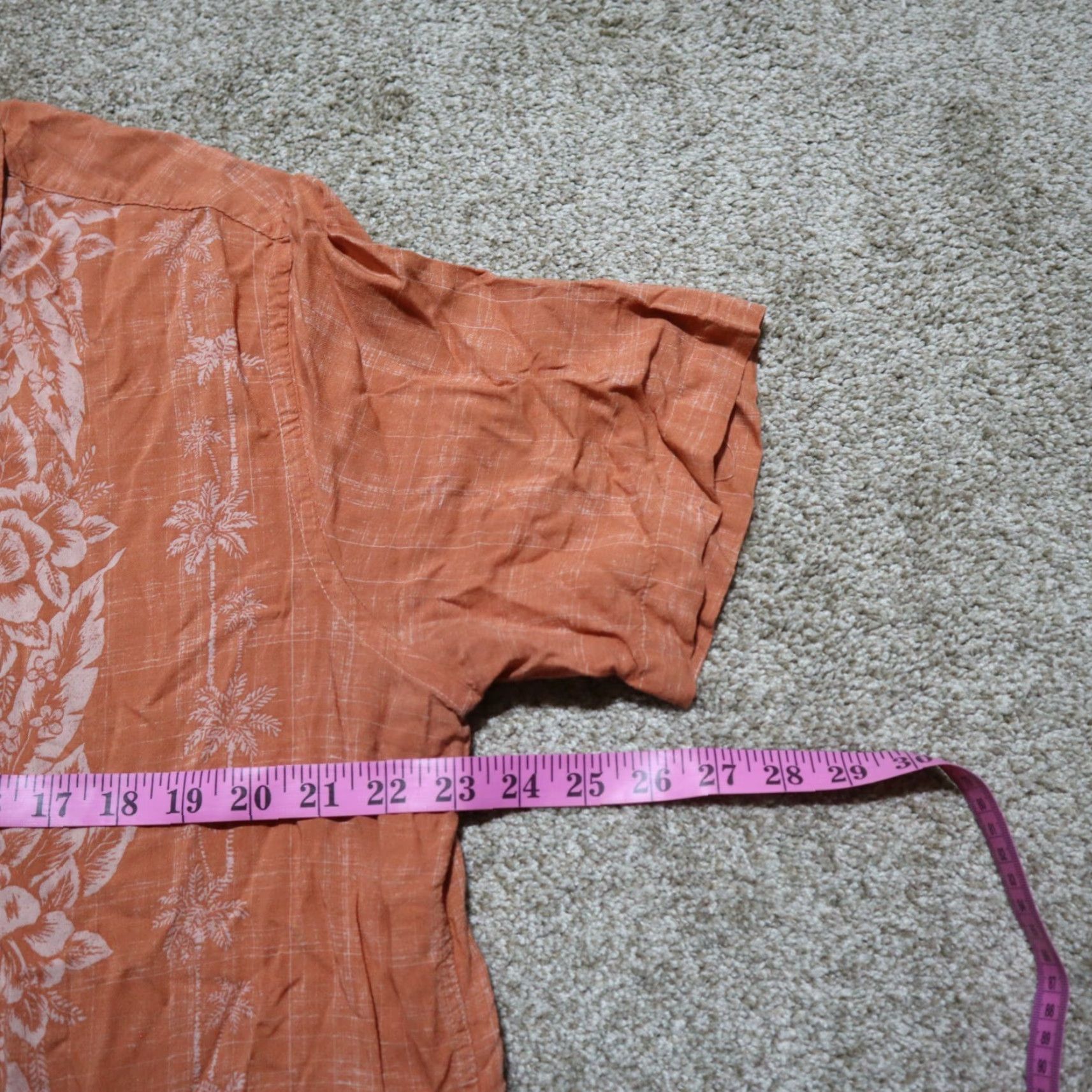 Vintage Saddlebred Shirt Men XL Orange Plaid Short Sleeve Button-Up Front Pocketed Easy Care Size US XL / EU 56 / 4 - 6 Thumbnail