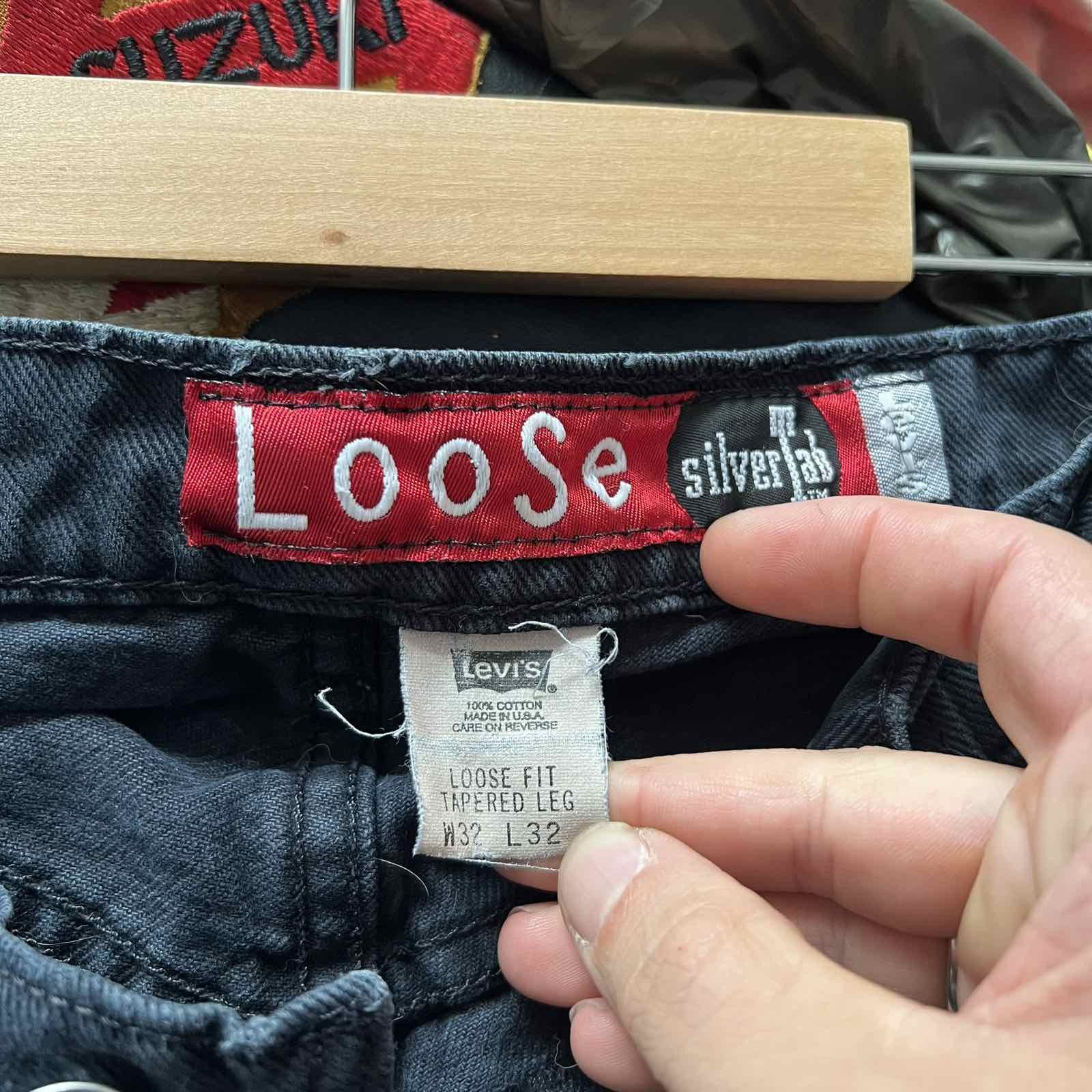 Levi's Vintage 90s Levi’s Silvertab faded black distressed Size US 32 / EU 48 - 5 Thumbnail