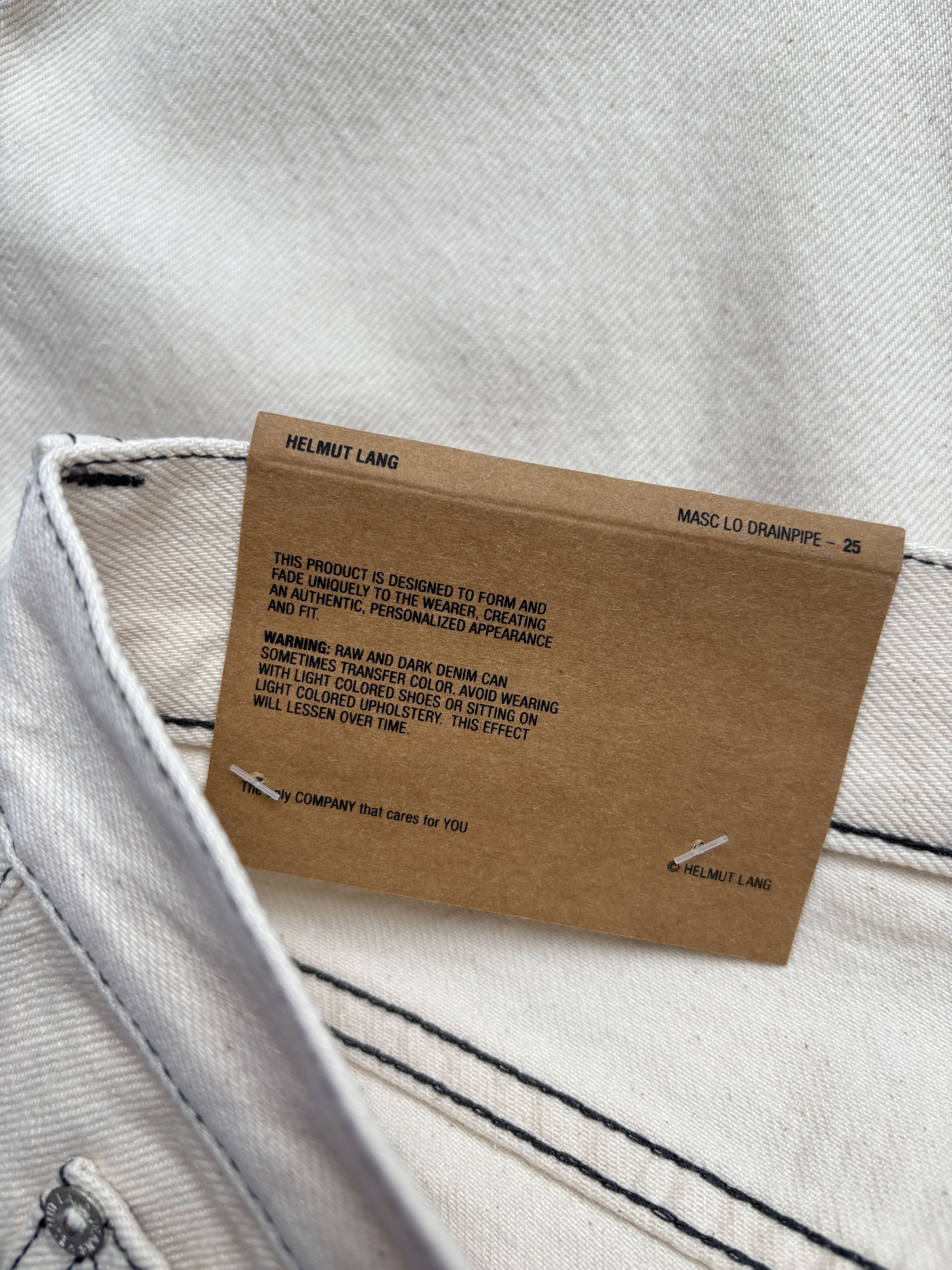 Helmut Lang ⚡️QUICK SALE⚡️Helmut Lang Natural Masc Lo Drainpipe Jeans Size US 28 / EU 44 - 5 Thumbnail