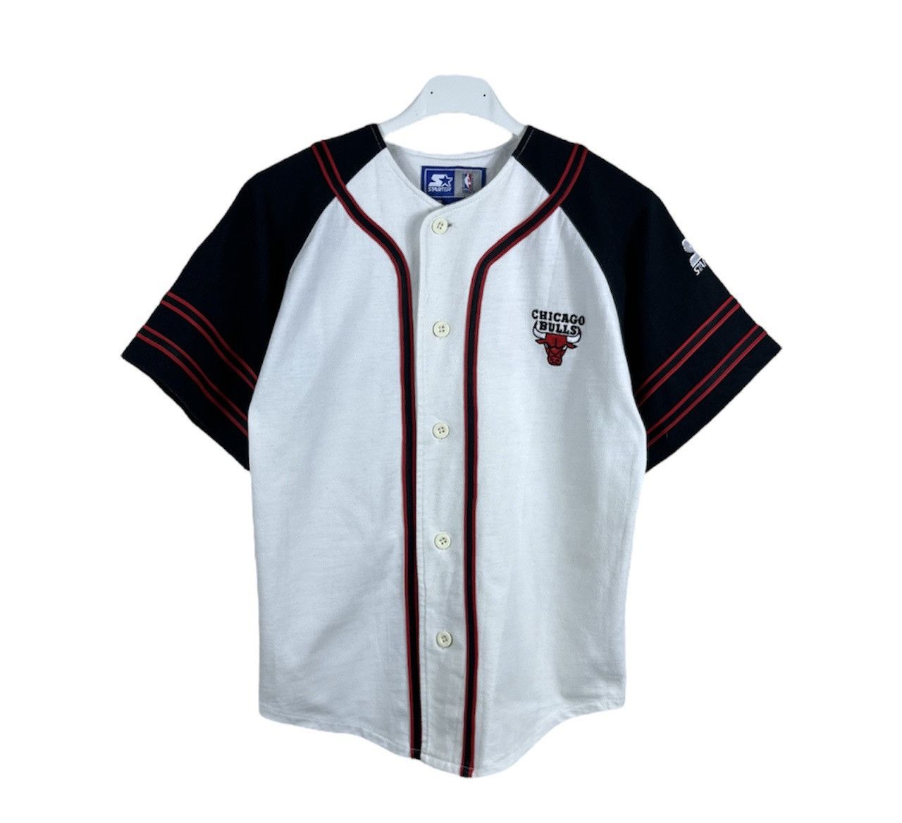 Starter Vintage 90s Majestic Chicago Bulls basketball button jersey Size S / US 4 / IT 40 - 1 Thumbnail