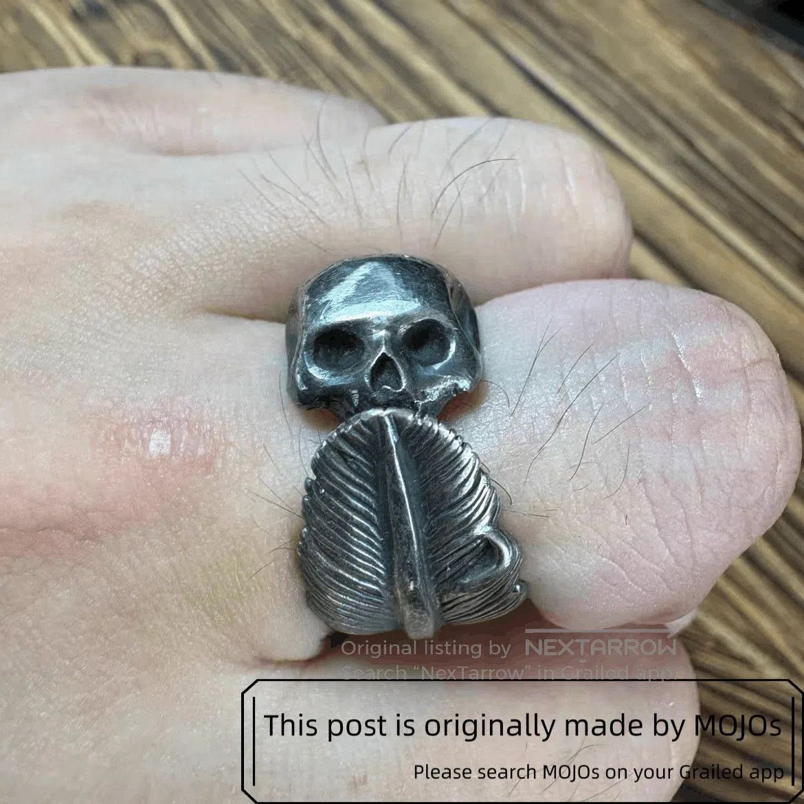 Number (N)ine Sz 17 Number Nine x Magical Design 04SS Feather Ring. Size ONE SIZE - 7 Thumbnail
