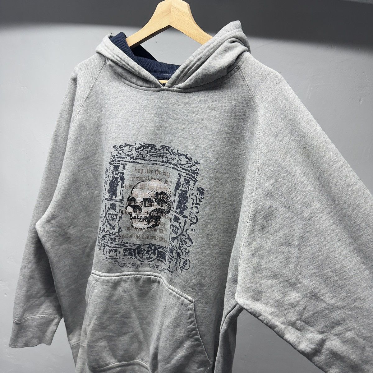 Vintage Thrashed Faded Distressed Skull Hoodie ERD Grunge Jnco Size US XL / EU 56 / 4 - 4 Thumbnail