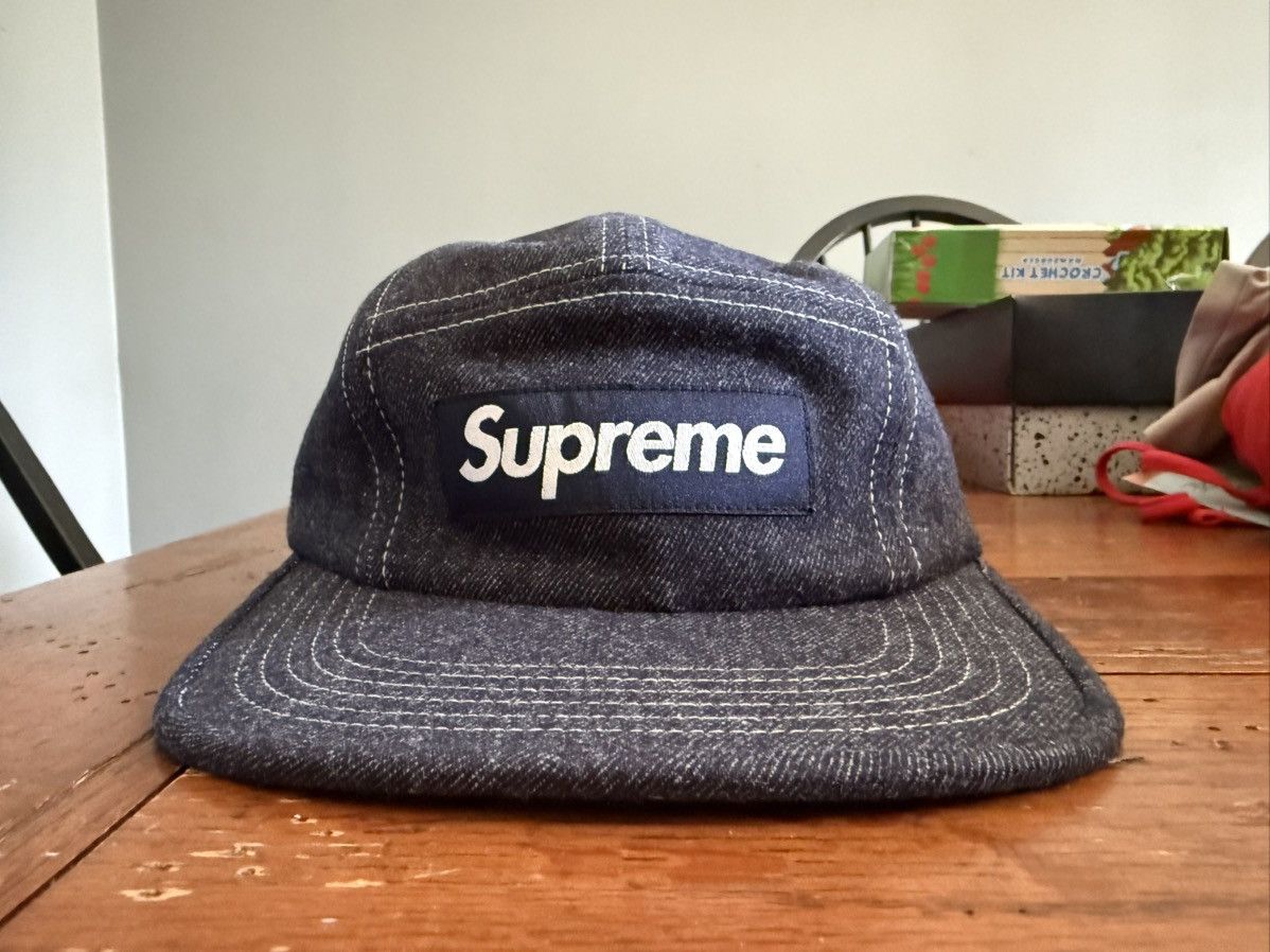 Supreme × Loro Piana Wool Camp Cap ネイビー