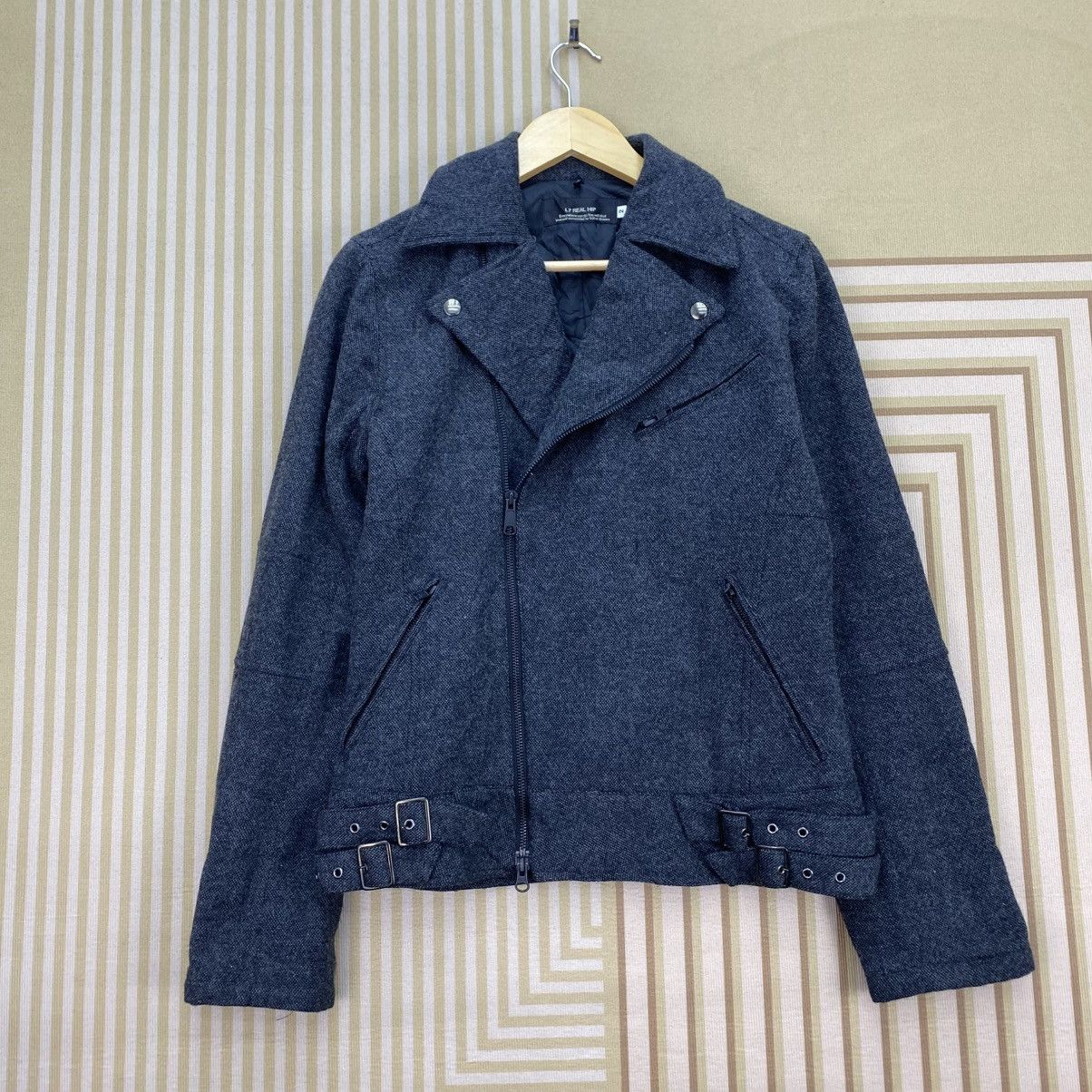 Japanese Brand 🫶 vintage L7 Real Hip Wool motorcycle asymmetrical Size US M / EU 48-50 / 2 - 1 Thumbnail