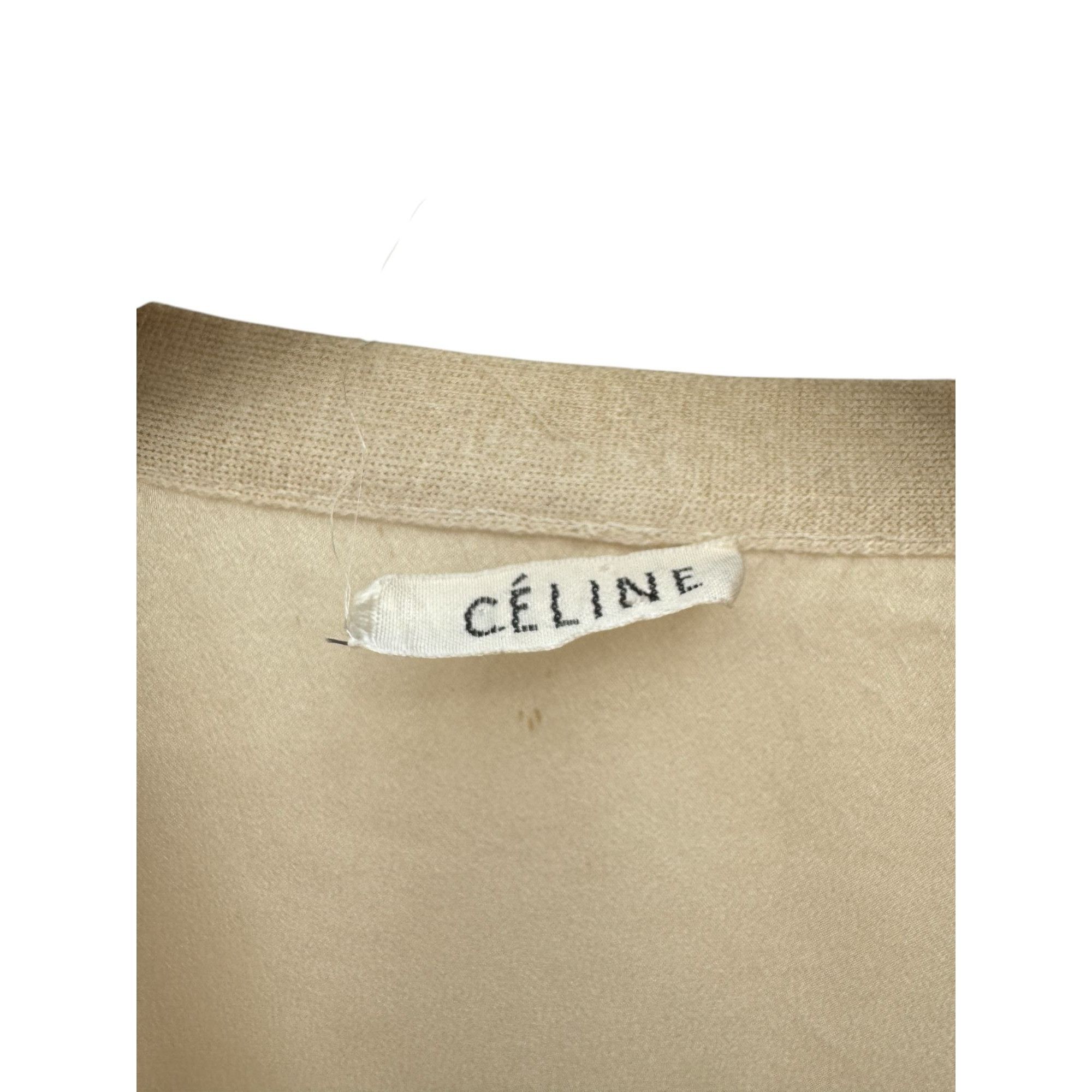 Celine Phoebe Philo SS 2010 Beige Cashmere Cotton Cardigan Size S / US 4 / IT 40 - 6 Thumbnail