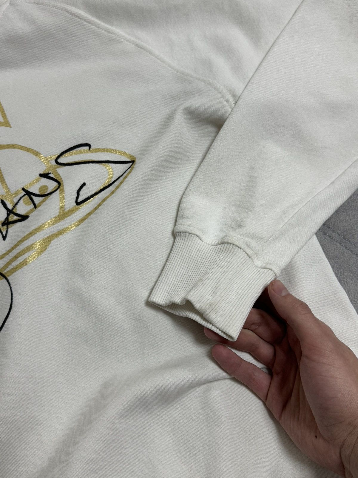 Vintage Vintage Vivienne Westwood anglomania white gold sweatshirt Size US L / EU 52-54 / 3 - 12 Thumbnail