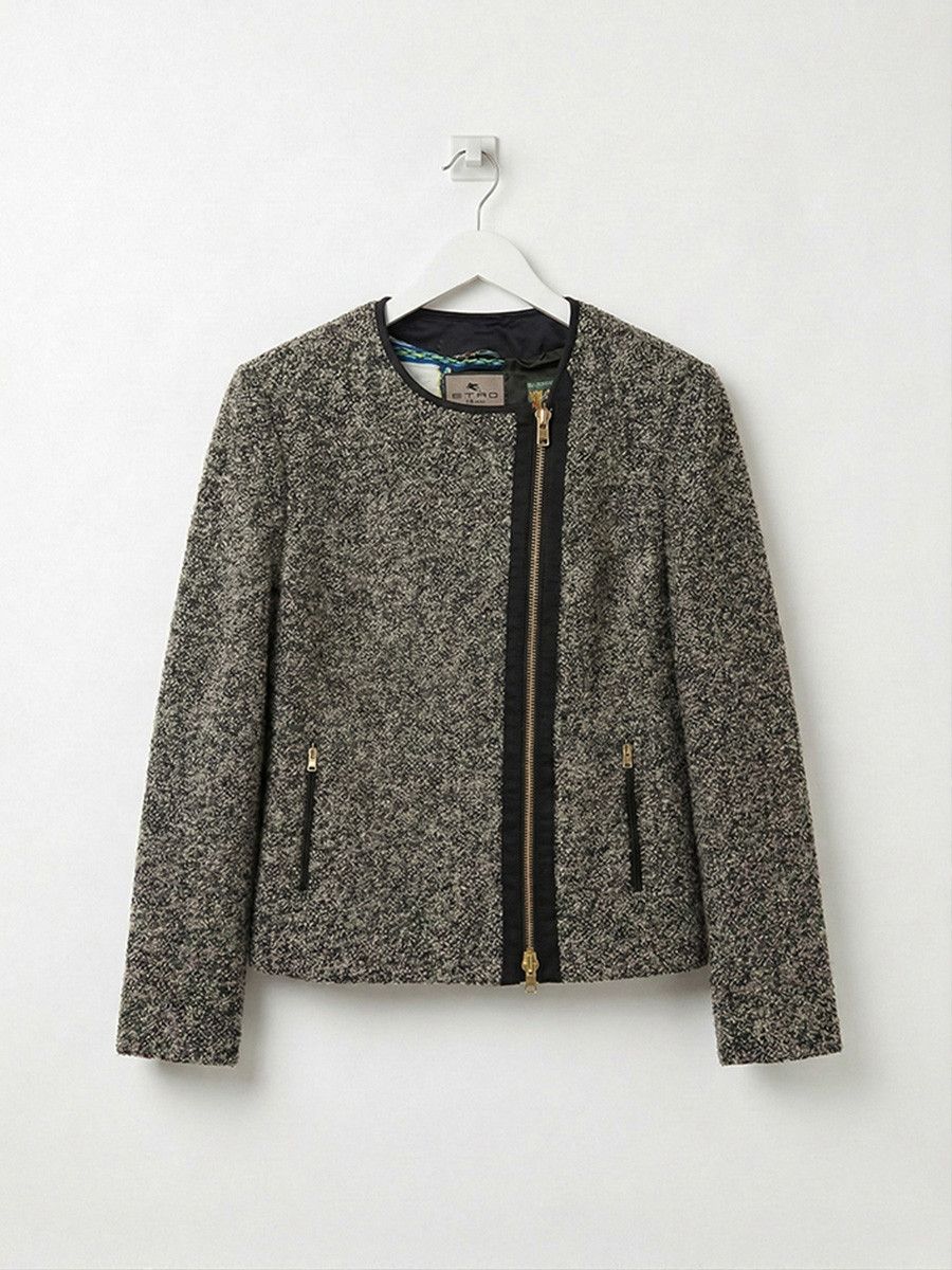 Etro Women's Etro Vintage Luxury Jacket Riri Zipper Made in Italy Size M / US 6-8 / IT 42-44 - 1 Thumbnail