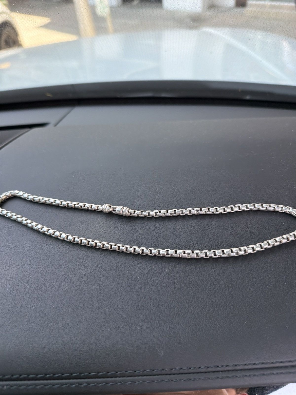 David Yurman David Yurman Sterling Silver Box Chain Necklace 925 DY Heavy Size ONE SIZE - 3 Thumbnail