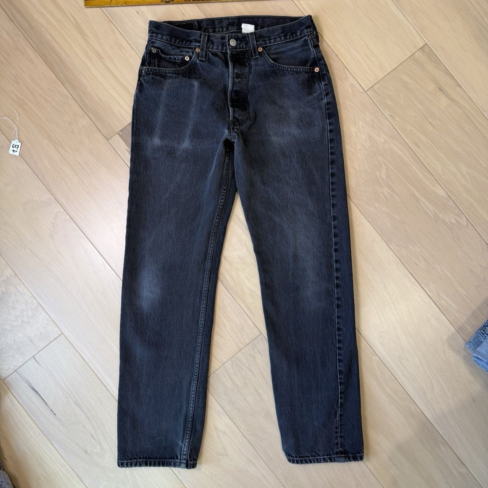 Levi's Vintage Levis 501 Jeans 30 Black 90s Straight Leg Denim Size US 30 / EU 46 - 2 Thumbnail