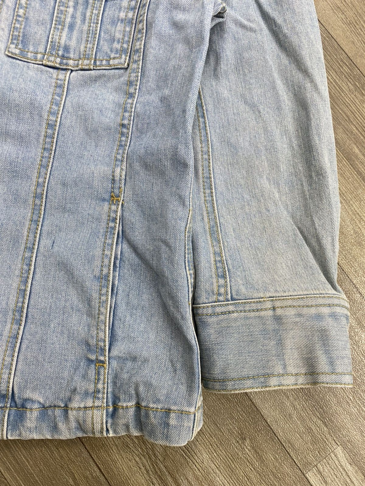 Japanese Brand Vintage Ined Homme Yohji Yamamoto Denim Jacket Size XS / US 0-2 / IT 36-38 - 7 Thumbnail