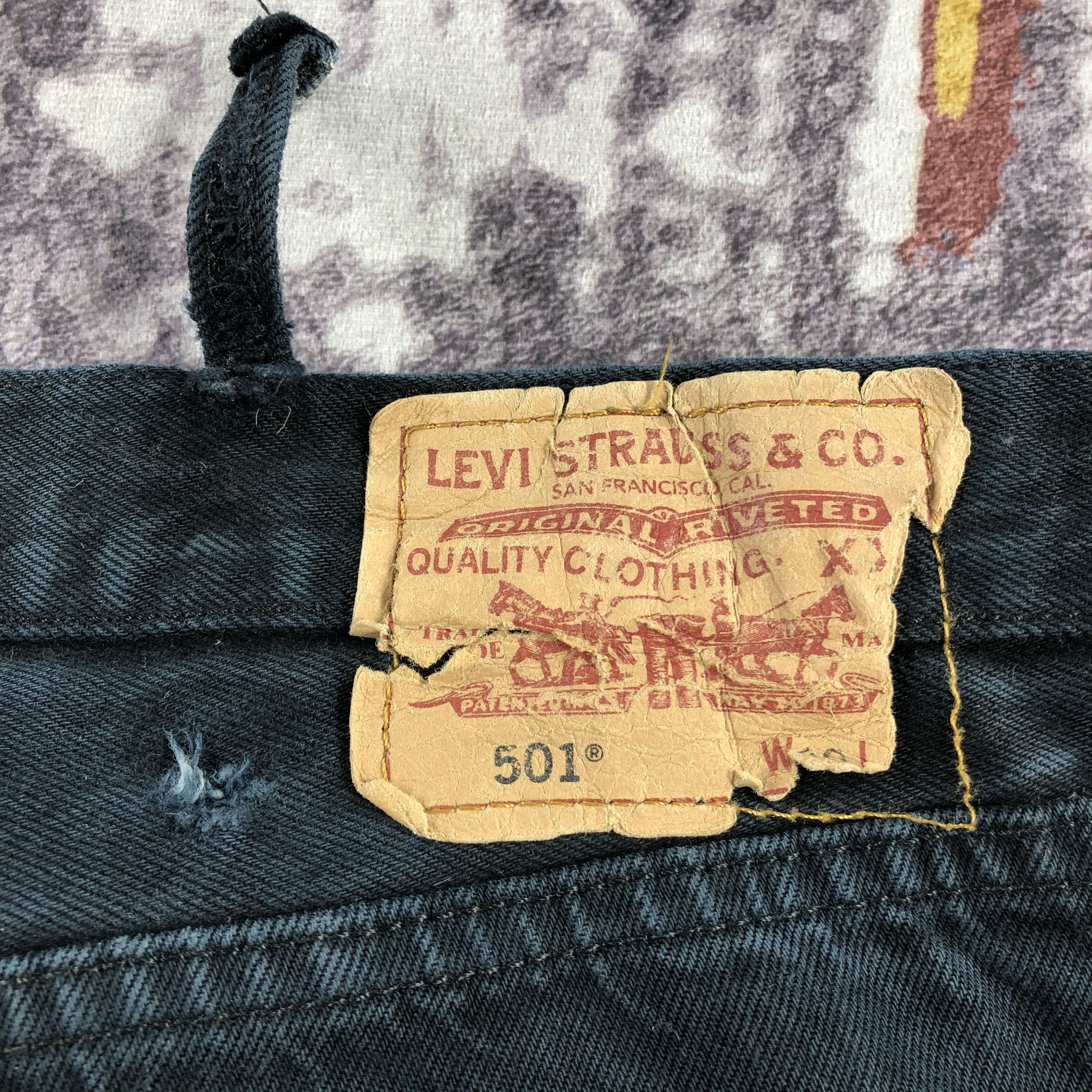 Levi's × Vintage Faded Black Levis 501 Jeans-JM2920 Size US 41 - 7 Thumbnail