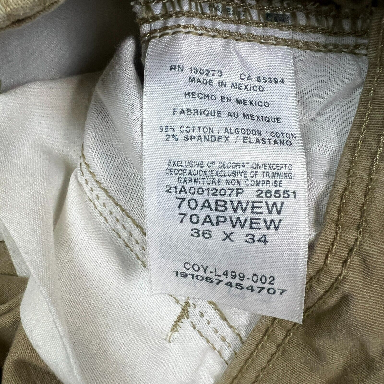 Vintage × Wrangler Wrangler Pants 36x34 Relaxed Casual Pocketed Cargo Trousers Size US 36 / EU 52 - 11 Thumbnail