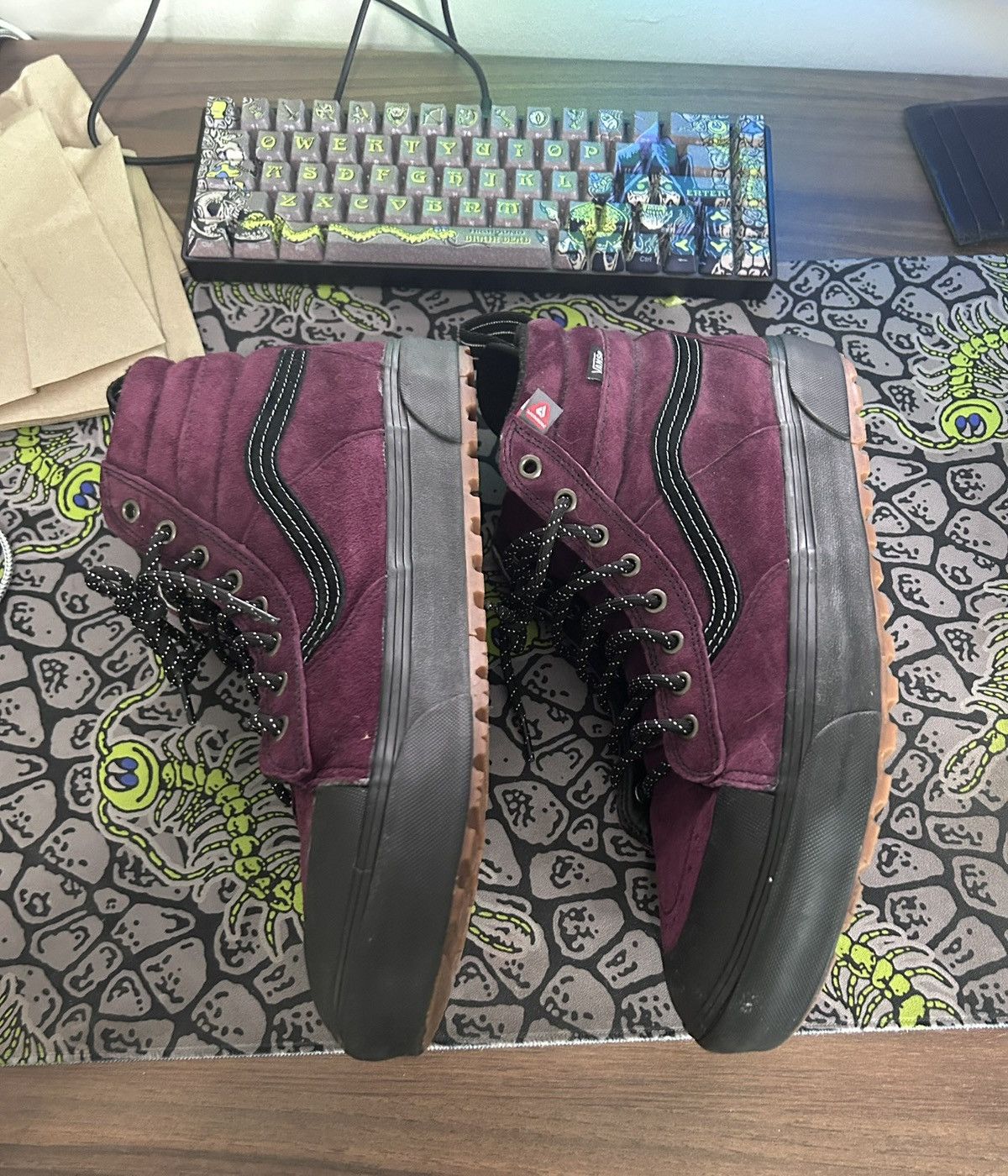 Vans Size 12 Sk8-Hi Waterproof Insulated Shoe (Maroon) Size US 12 / EU 45 - 2 Thumbnail