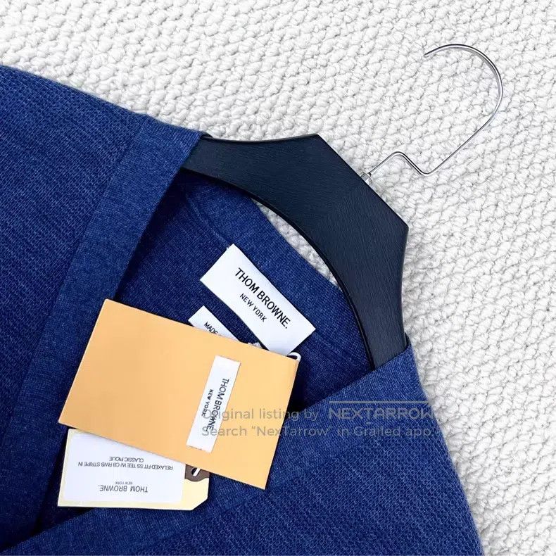 Thom Browne Thom Browne Navy and black striped knitted cardigan jacket Size US S / EU 44-46 / 1 - 3 Thumbnail