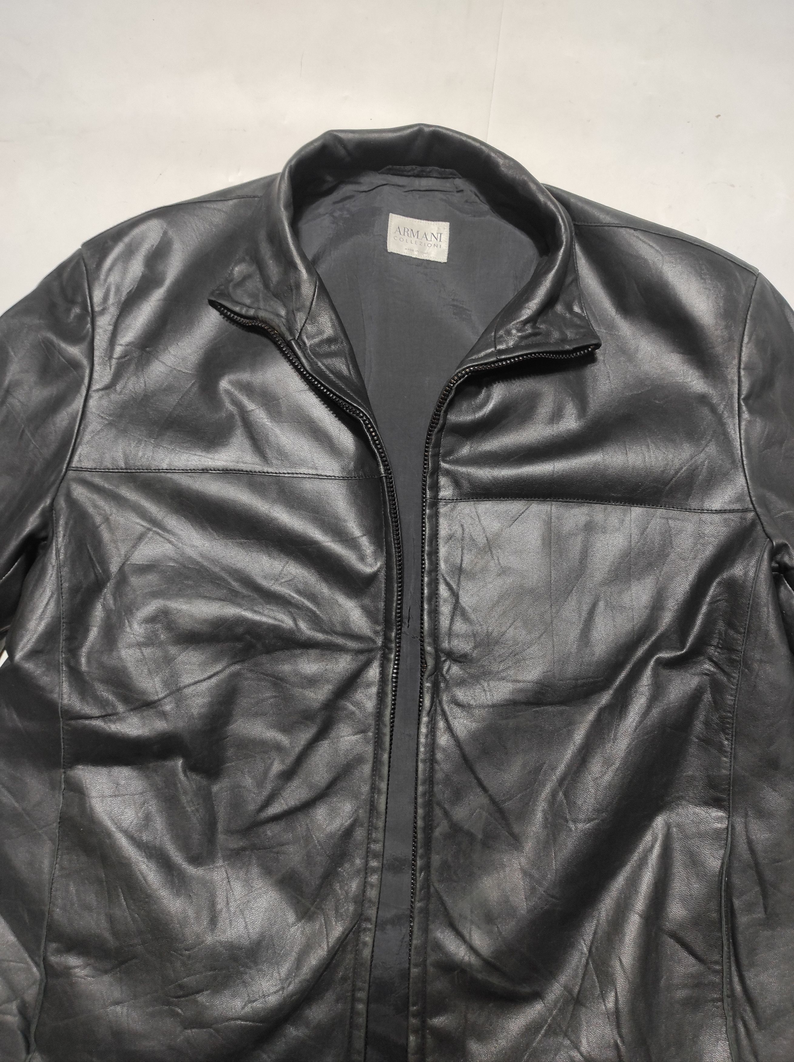 Armani Armani Collezioni Leather Classical Jacket Size US L / EU 52-54 / 3 - 15 Thumbnail