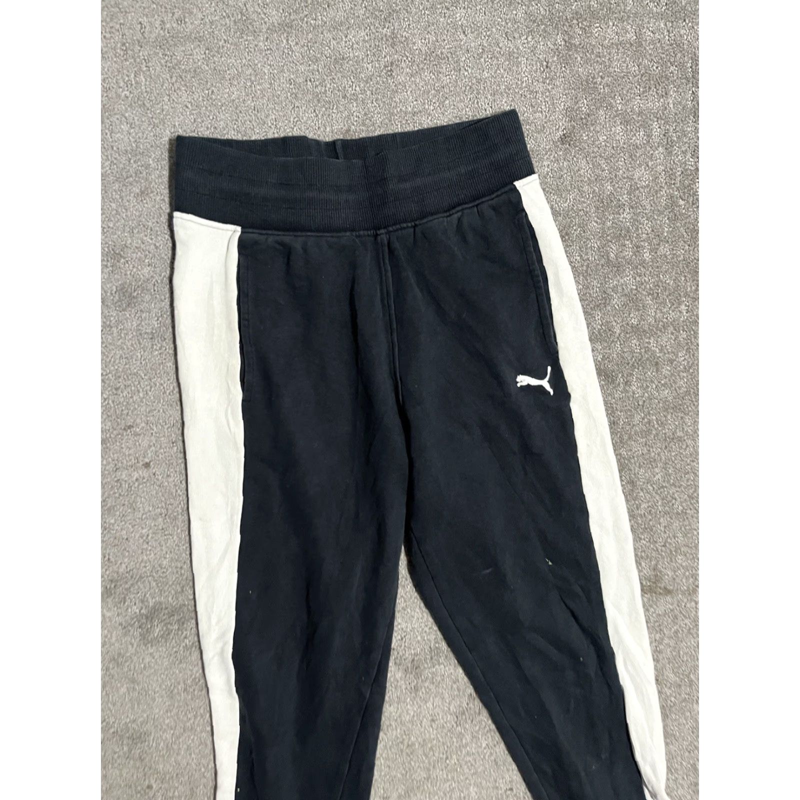 Puma PUMA Black Sweatpants Women’s S Drawstring Logo Pants Activewear Joggers Size 28" / US 6 / IT 42 - 2 Thumbnail