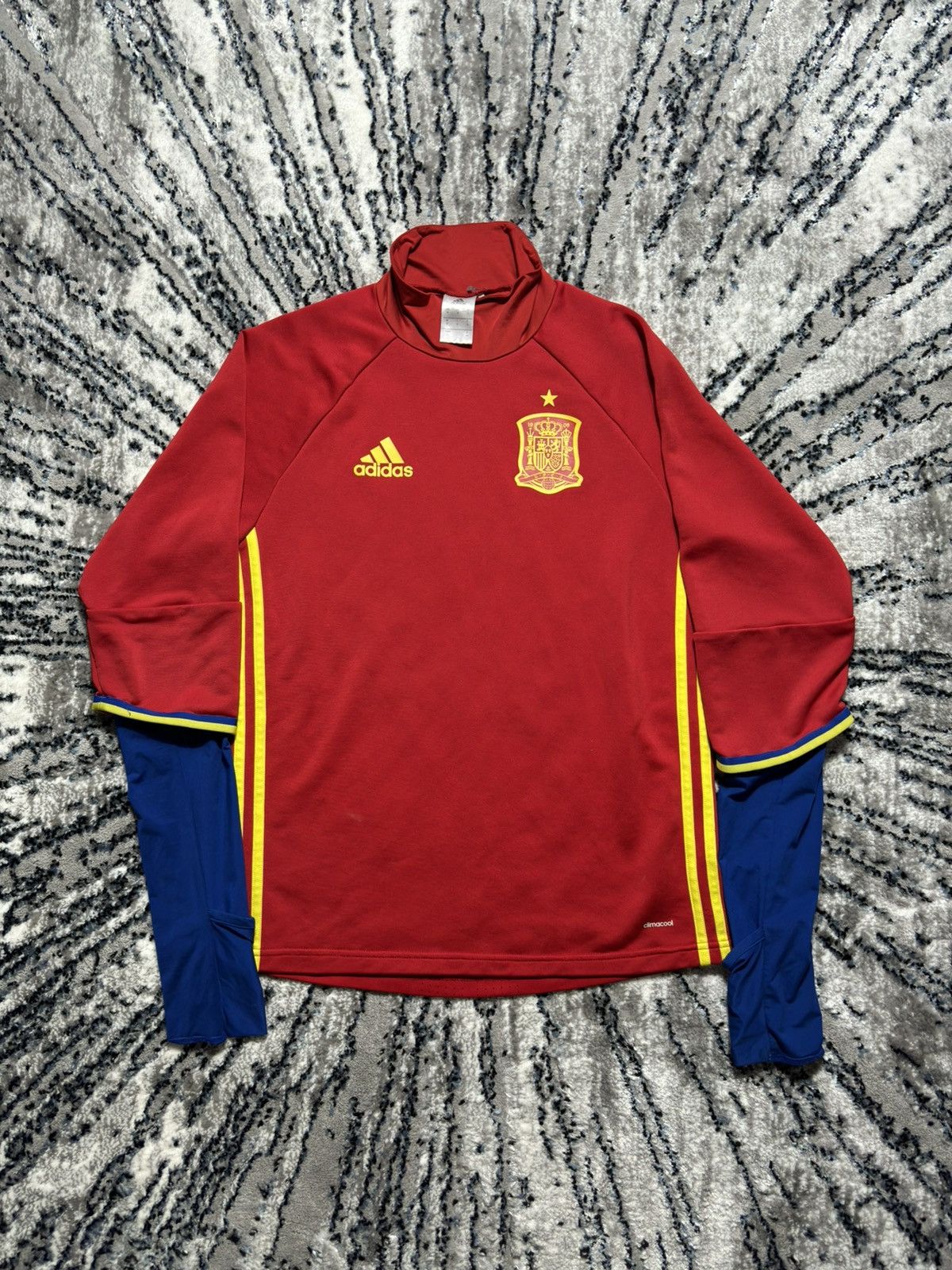 Adidas Adidas Spain 2014 2015 Training Sweatshirt Soccer Top Size US S / EU 44-46 / 1 - 1 Thumbnail