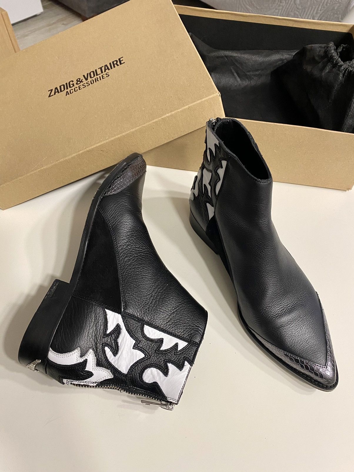 Zadig Voltaire Zadig Voltaire cara leather cowboy boots Grailed