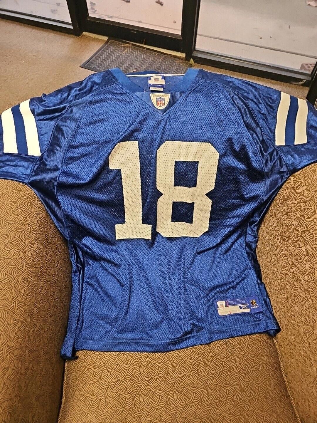 Reebok Payton Manning #18 Colts Reebok Jersey Sz XL Mens Preowned Size ONE SIZE - 1 Thumbnail