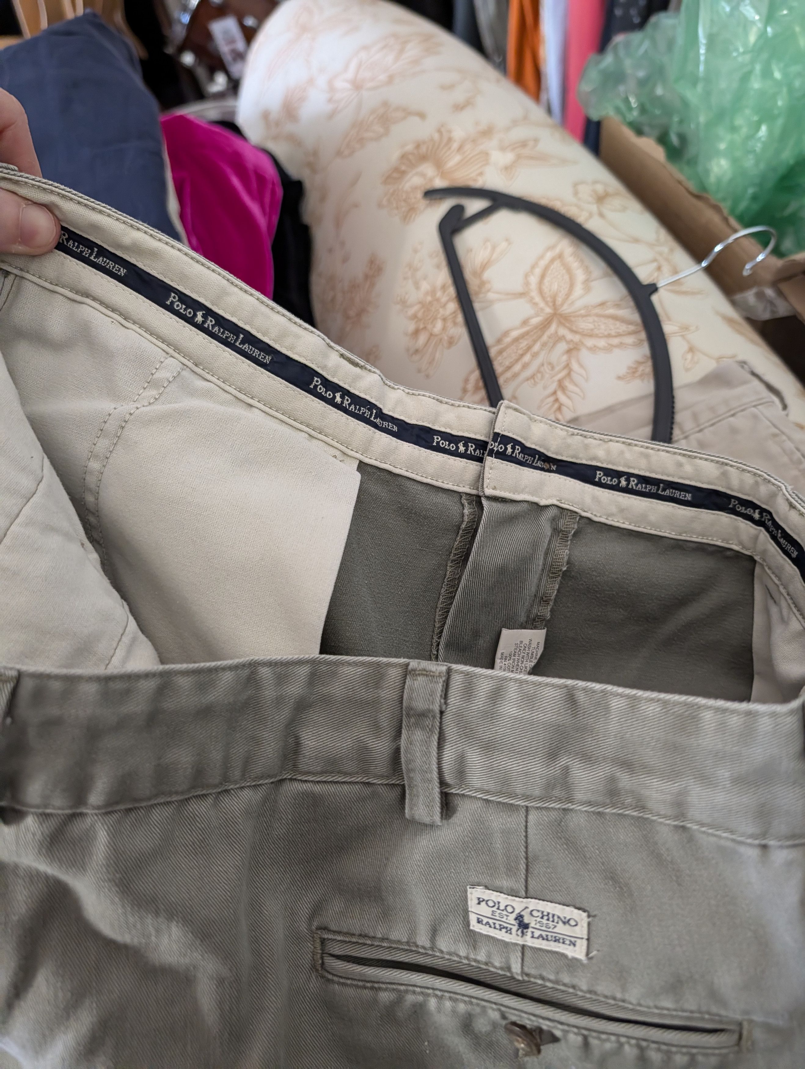 Polo Ralph Lauren Vintage MiUSA light gray/olive Polo Chino cotton pants Size US 38 / EU 54 - 9 Thumbnail